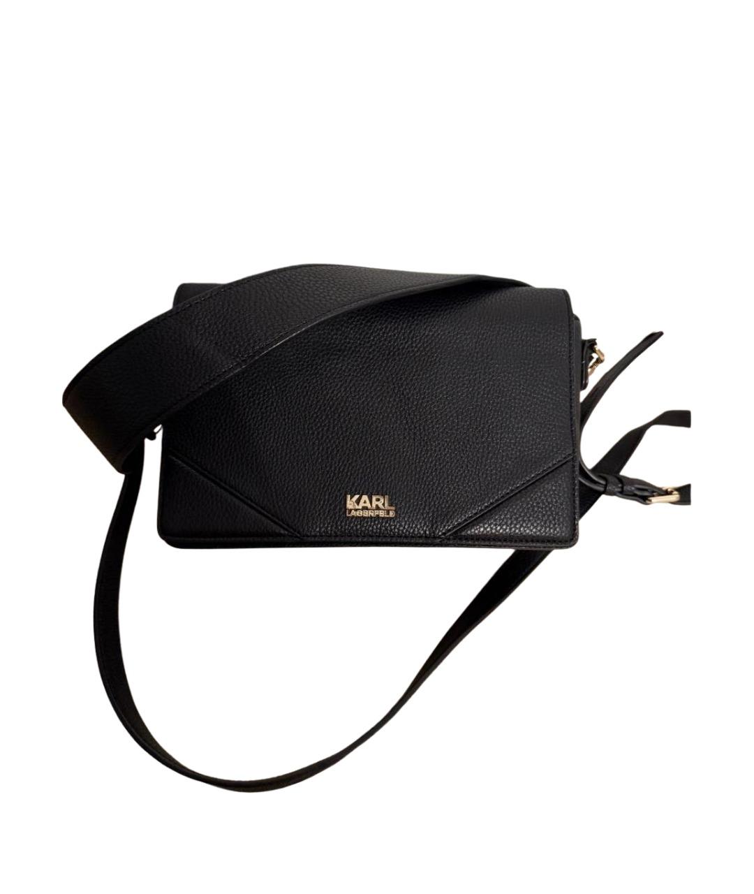 KARL LAGERFELD Черная сумка через плечо из искусственной кожи, фото 1