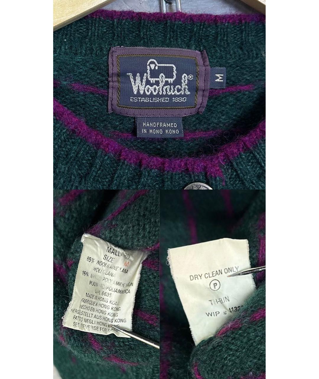 WOOLRICH Зеленый шерстяной кардиган, фото 6