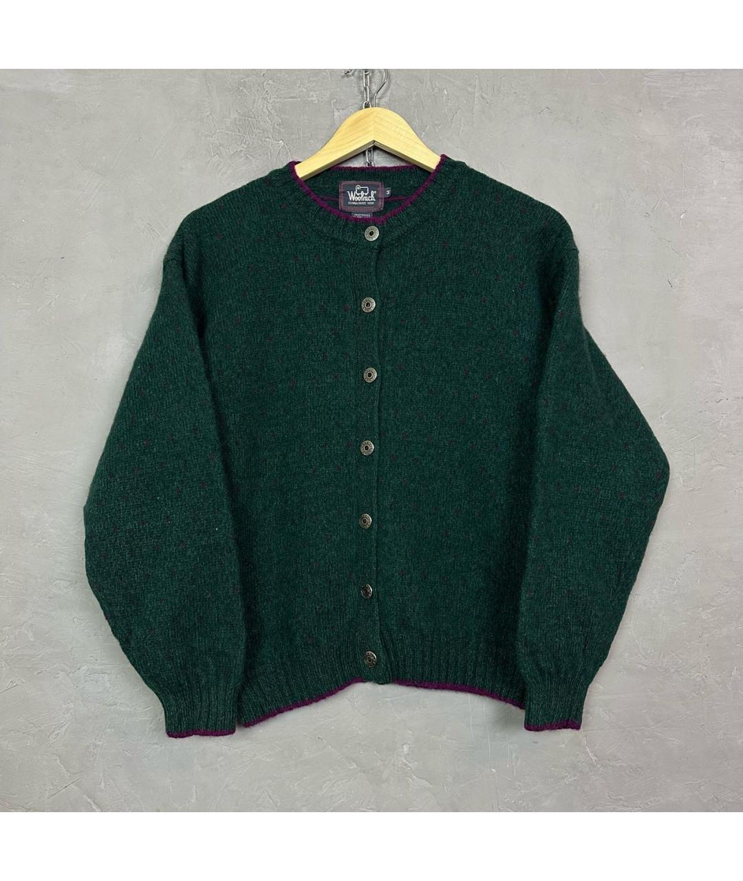 WOOLRICH Зеленый шерстяной кардиган, фото 7
