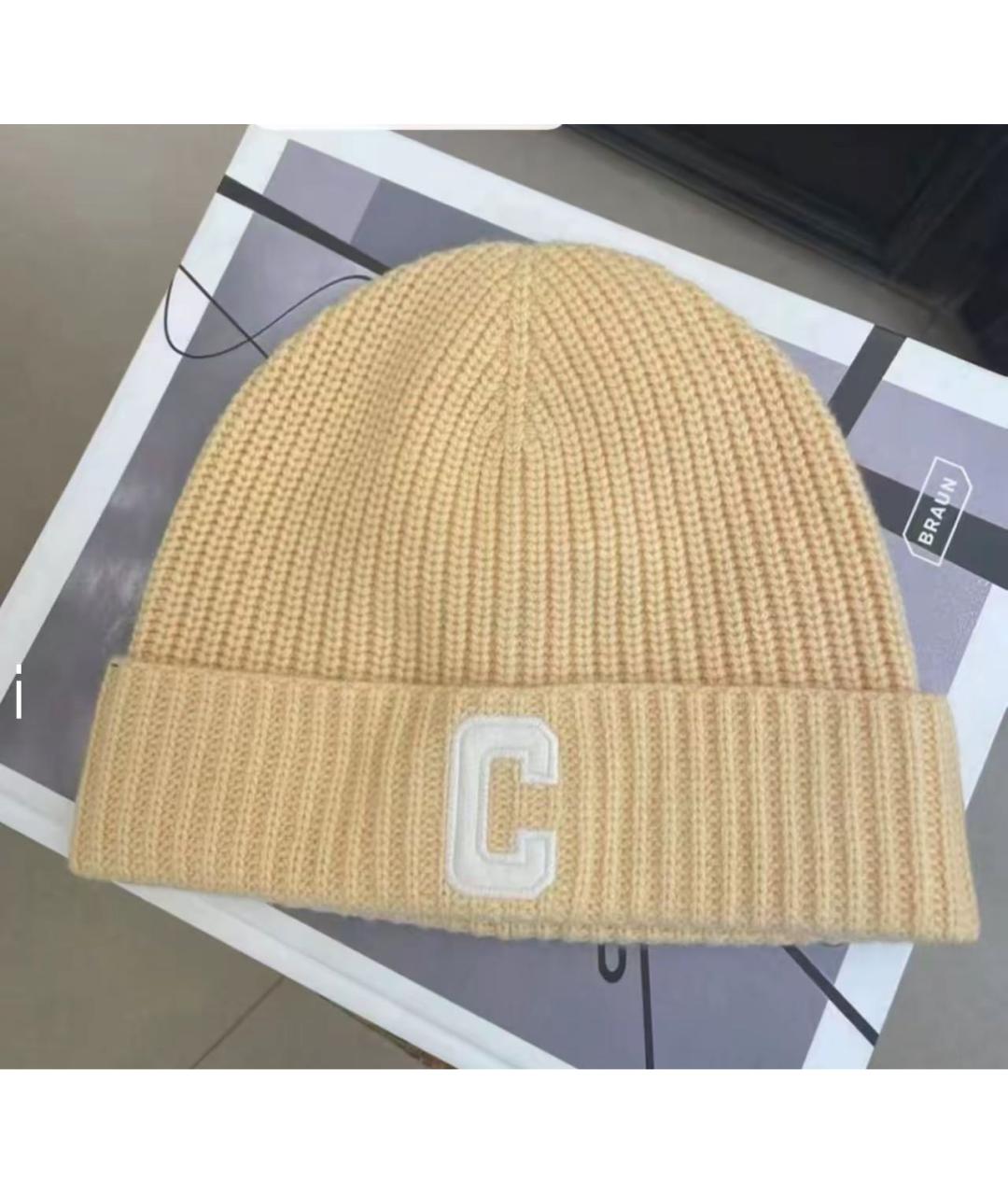 CELINE Желтая кашемировая шапка, фото 5