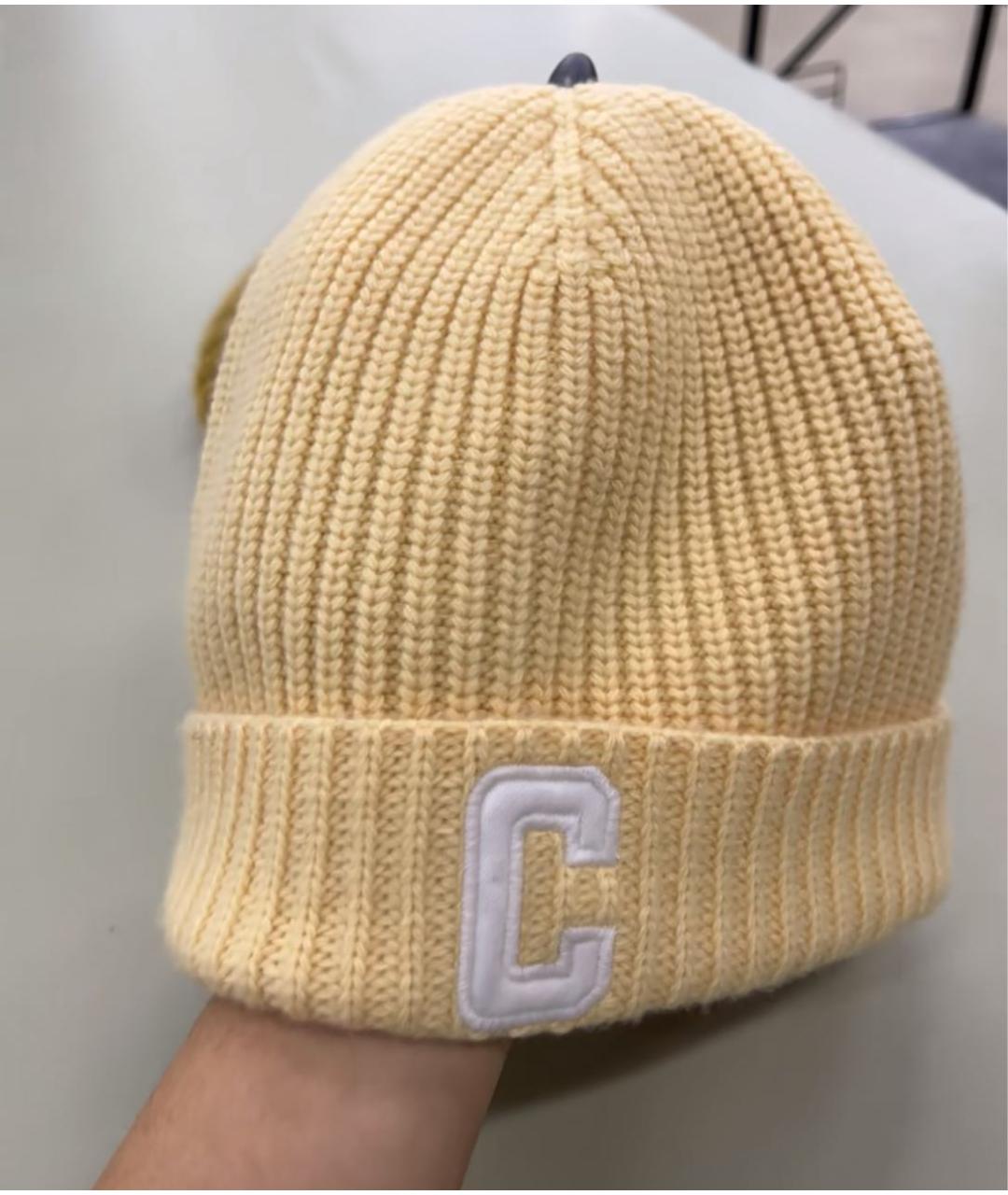 CELINE Желтая кашемировая шапка, фото 2