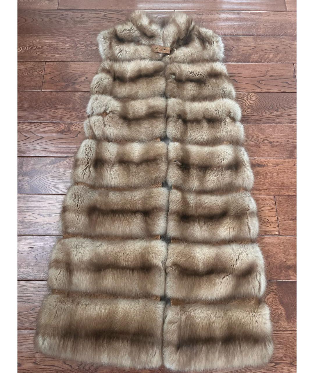 GIULIANA TESO Коричневый меховой жилет, фото 5
