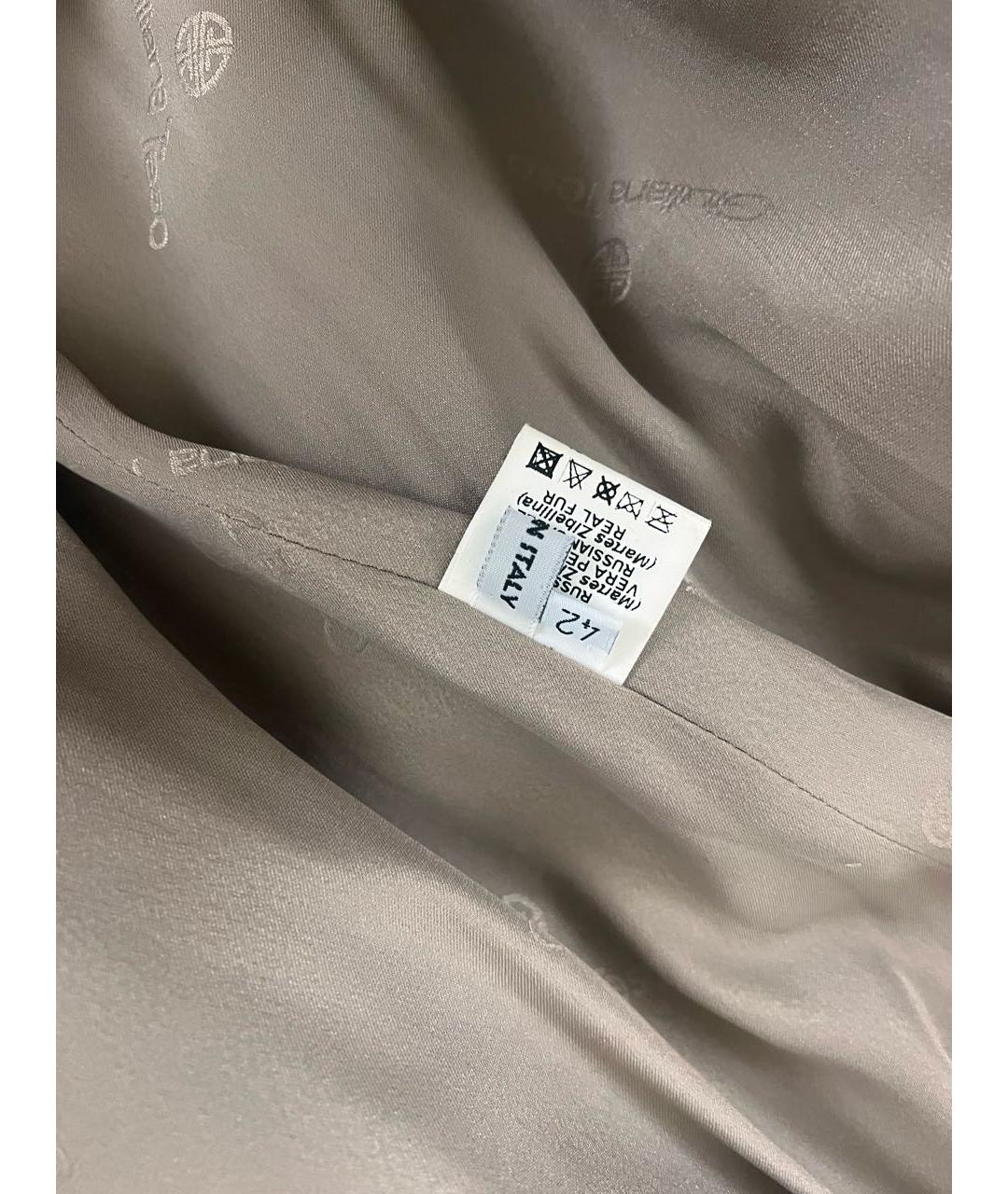 GIULIANA TESO Коричневый меховой жилет, фото 3