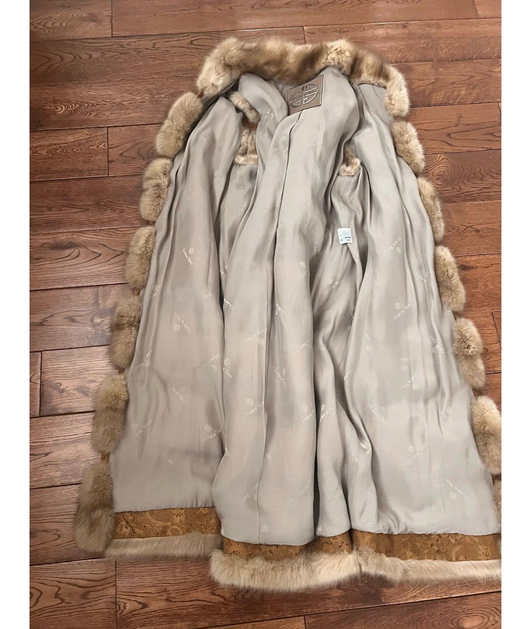 GIULIANA TESO Коричневый меховой жилет, фото 4