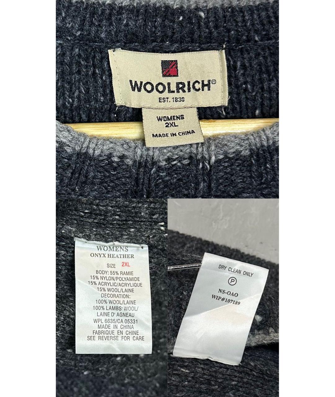 WOOLRICH Серый шерстяной джемпер / свитер, фото 7