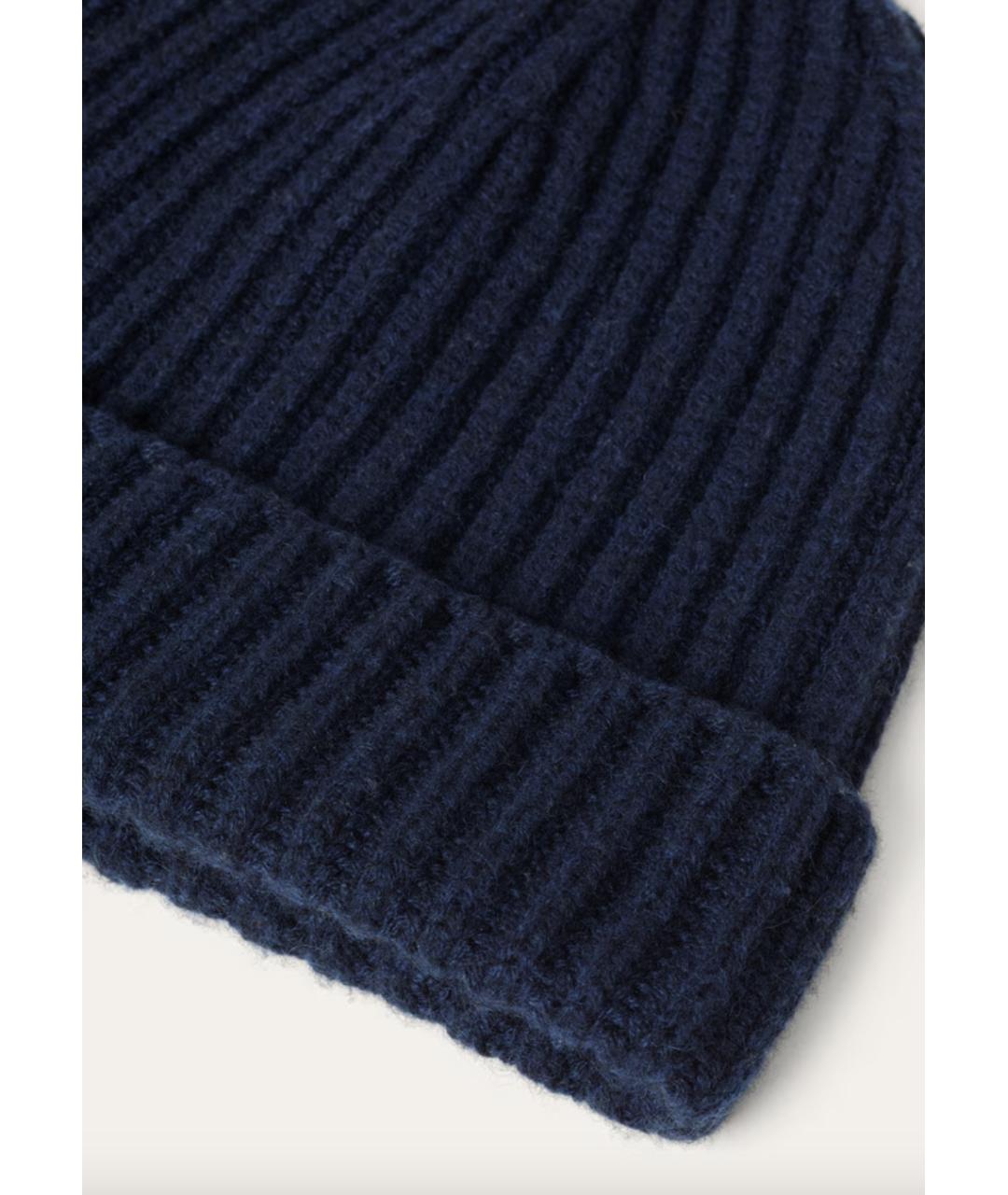 LORO PIANA Синяя кашемировая шапка, фото 3
