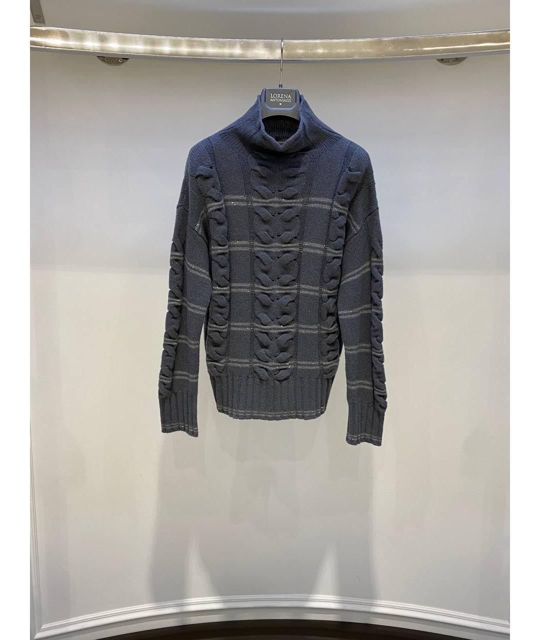 LORENA ANTONIAZZI Серый шерстяной джемпер / свитер, фото 3