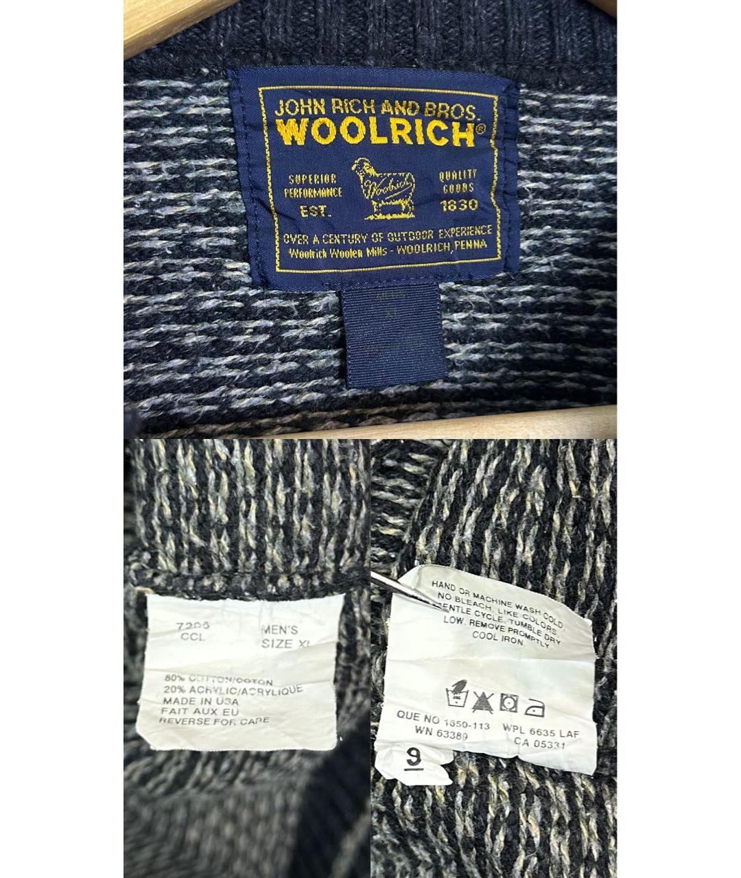 WOOLRICH Черный шерстяной джемпер / свитер, фото 5