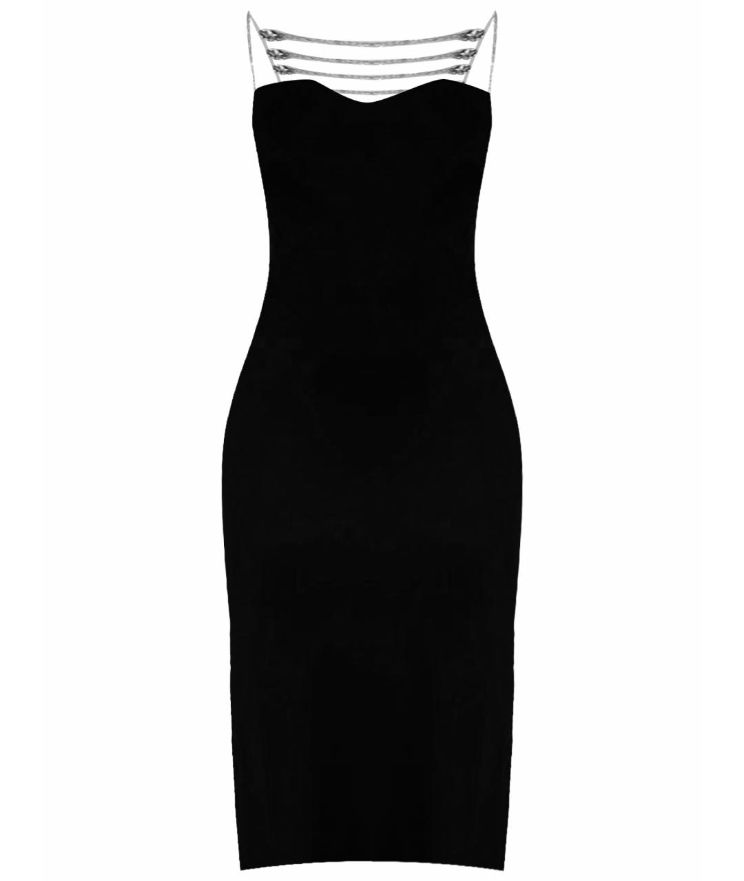 GIORGIO ARMANI Черное ацетатное вечернее платье, фото 1