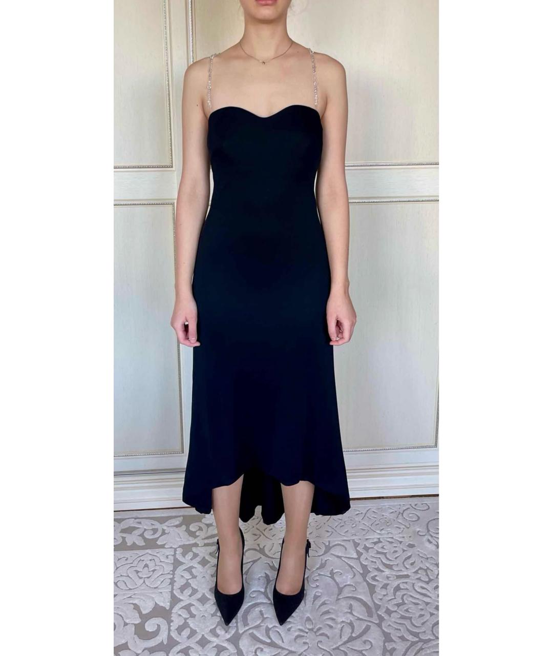 GIORGIO ARMANI Черное ацетатное вечернее платье, фото 6