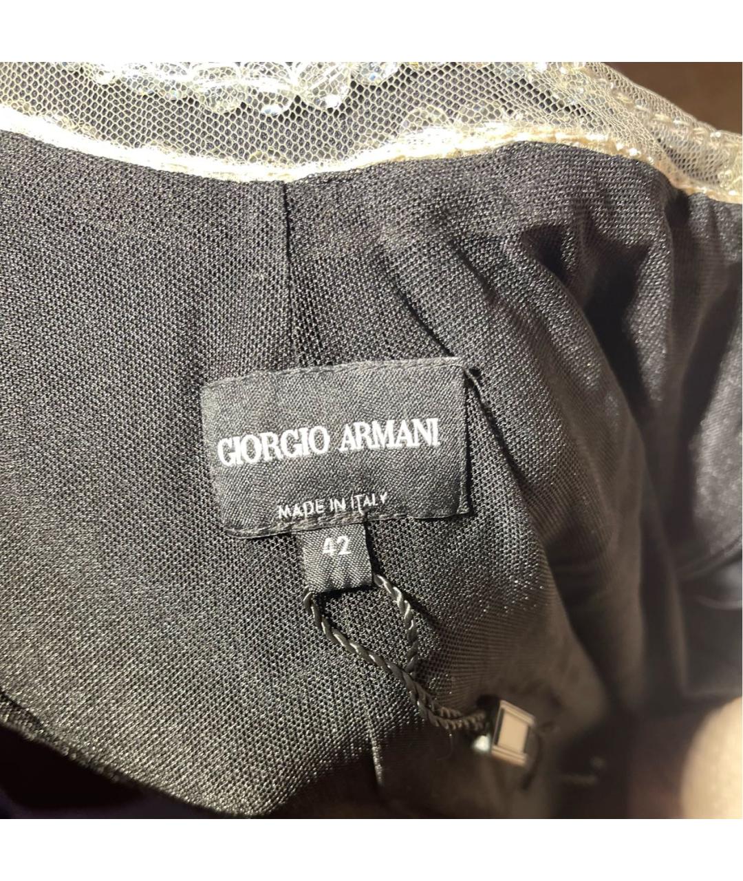 GIORGIO ARMANI Черное ацетатное вечернее платье, фото 5