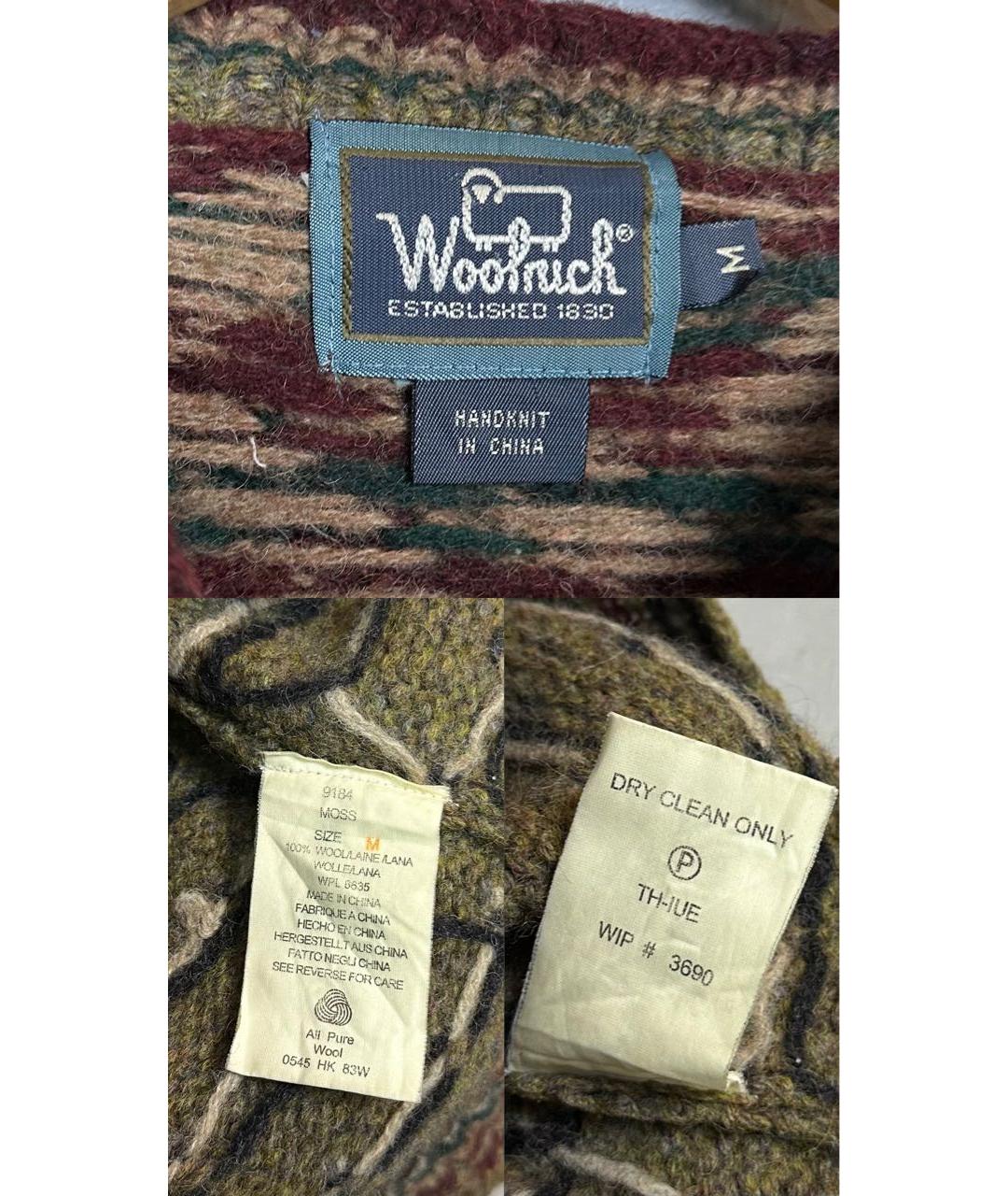 WOOLRICH Коричневый шерстяной джемпер / свитер, фото 7