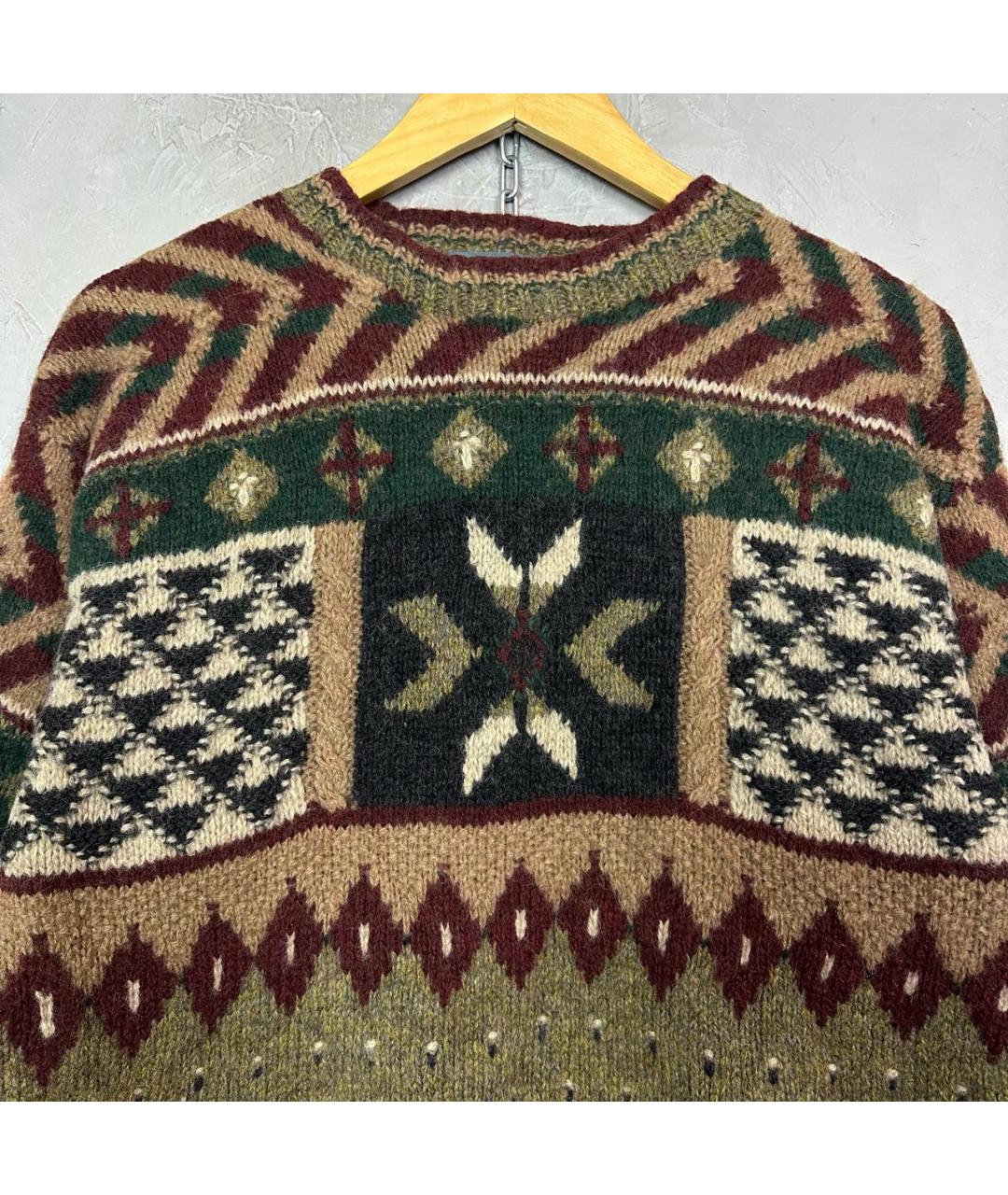 WOOLRICH Коричневый шерстяной джемпер / свитер, фото 5