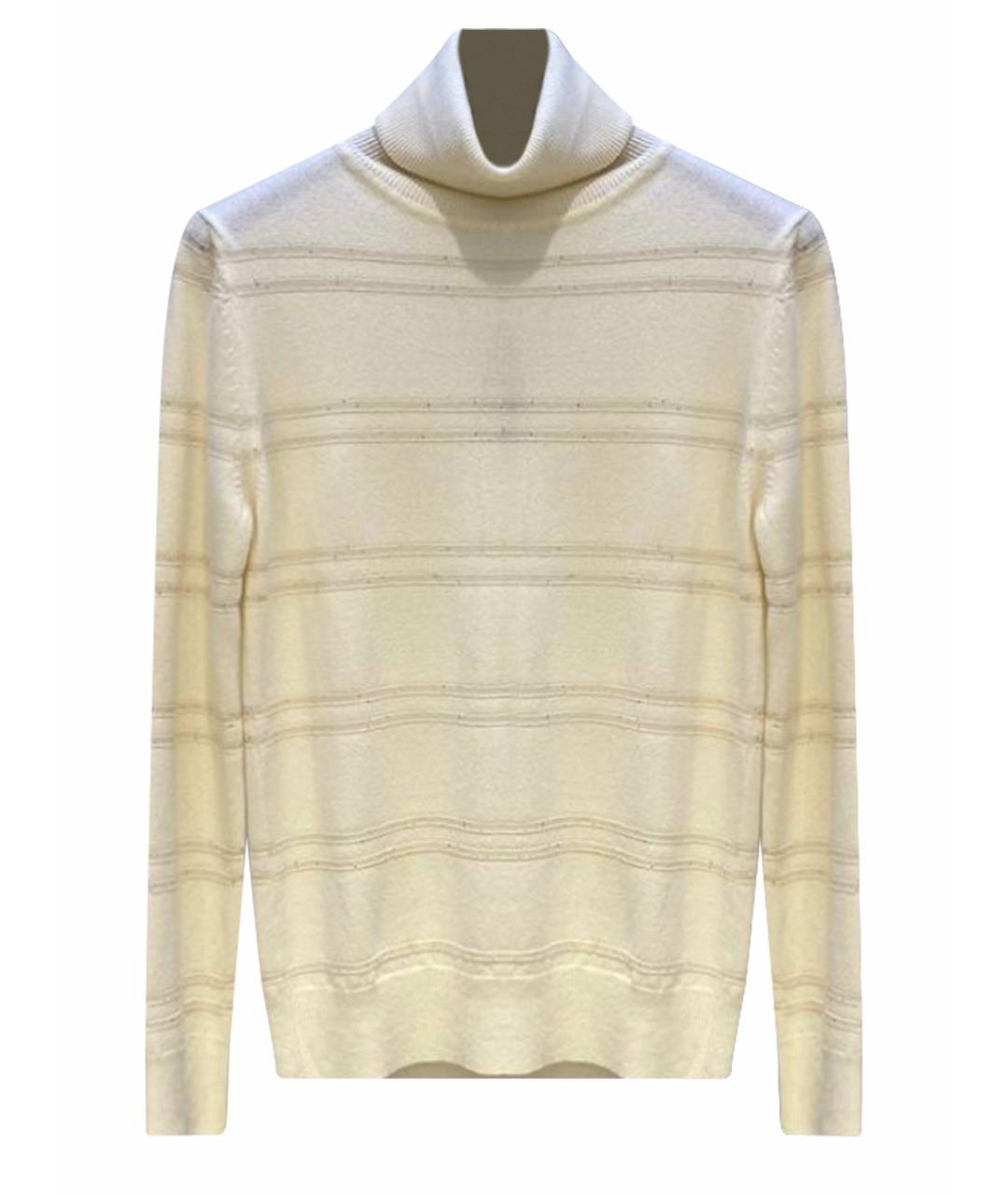 LORENA ANTONIAZZI Белая шерстяная водолазка, фото 1