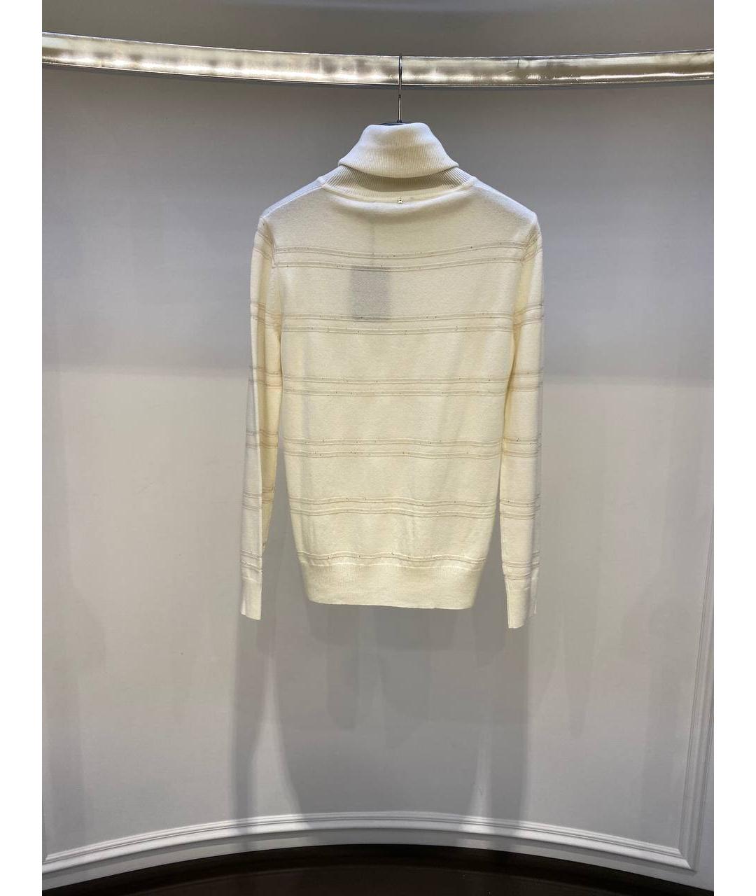 LORENA ANTONIAZZI Белая шерстяная водолазка, фото 2