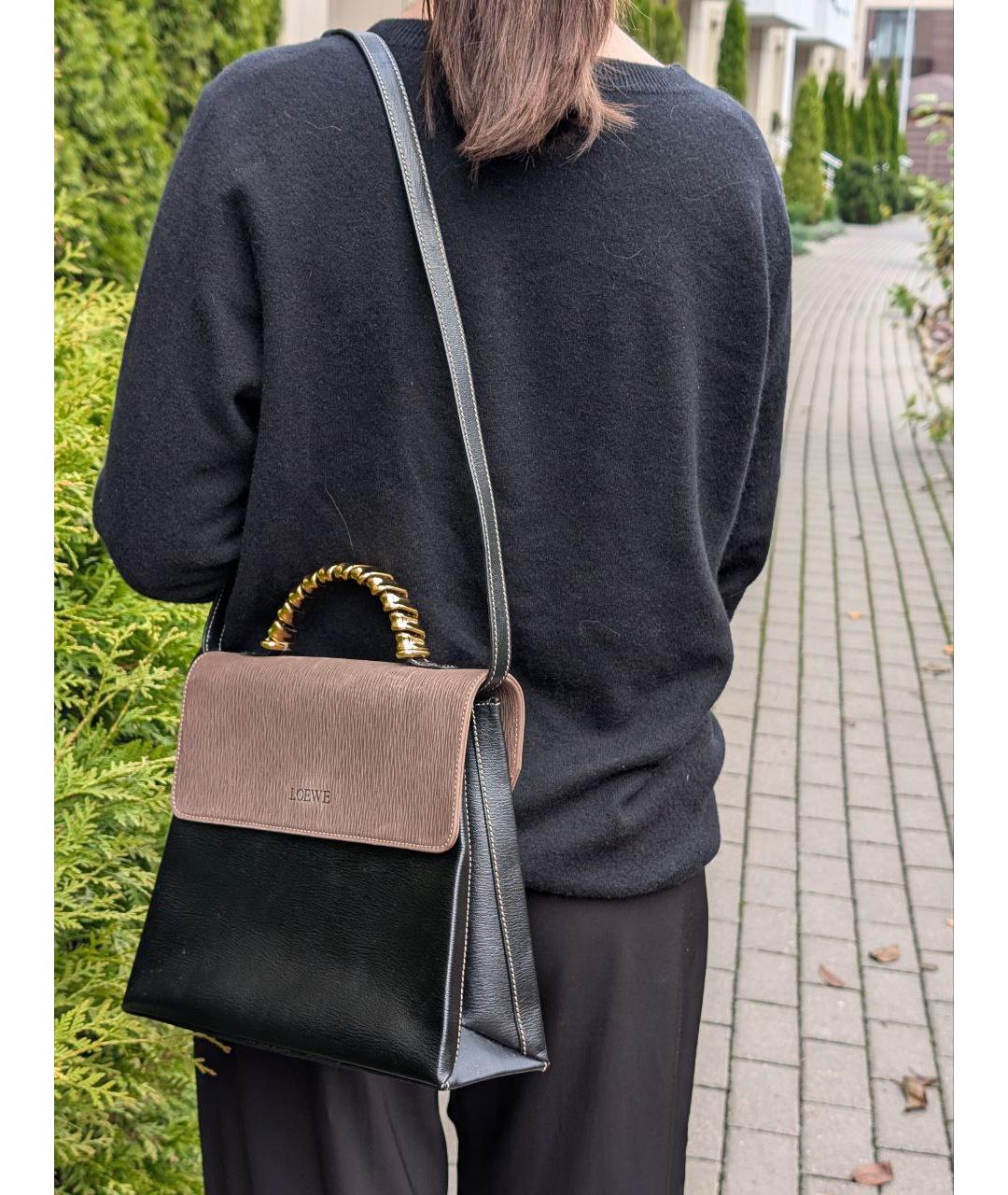 LOEWE Черная кожаная сумка через плечо, фото 7