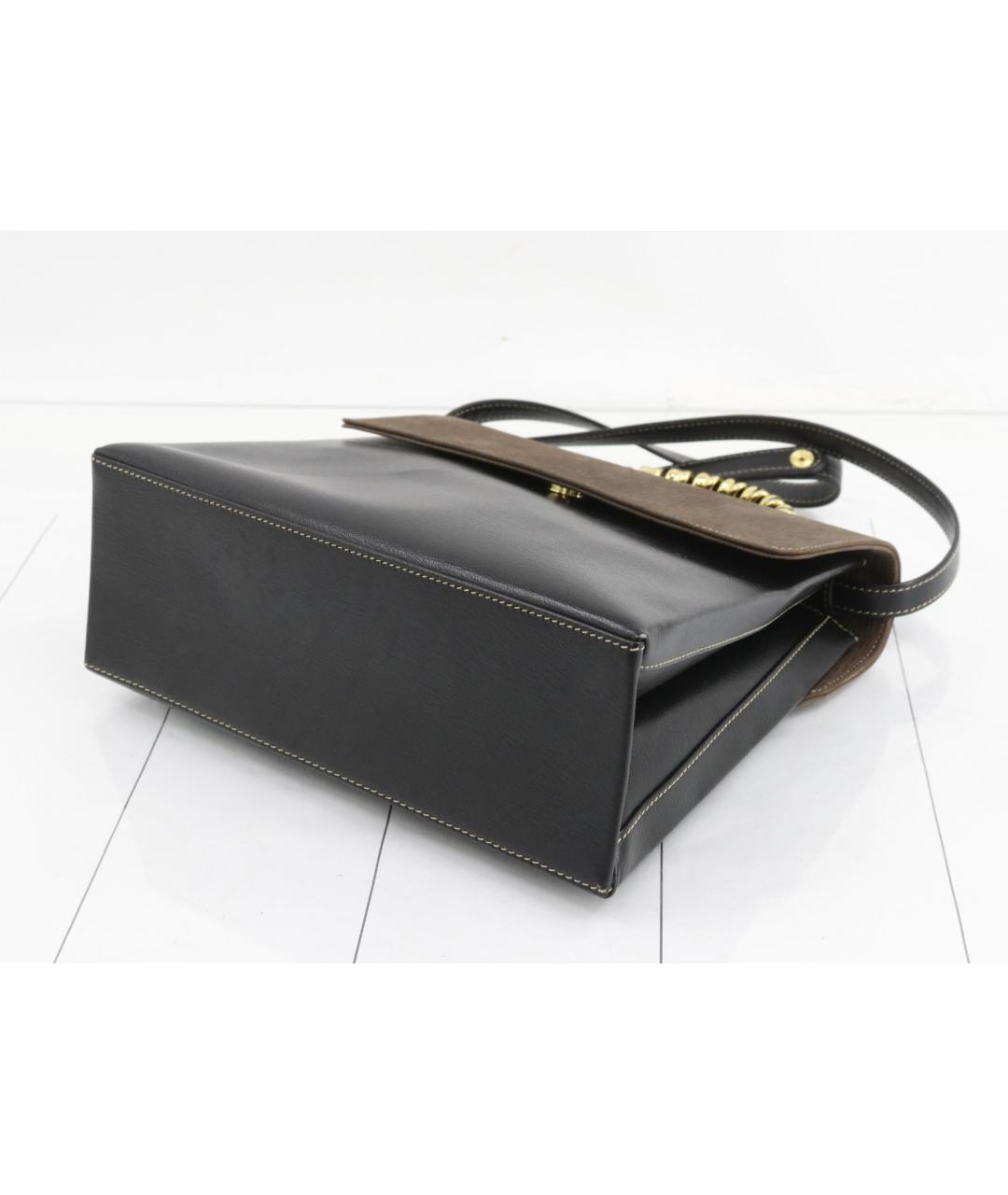 LOEWE Черная кожаная сумка через плечо, фото 4