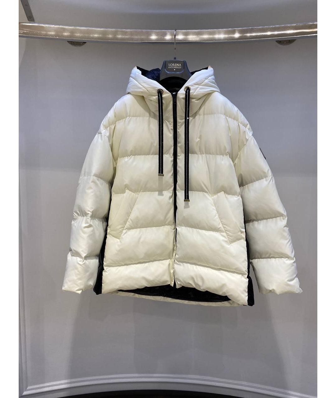 LORENA ANTONIAZZI Белый полиэстеровый пуховик, фото 3