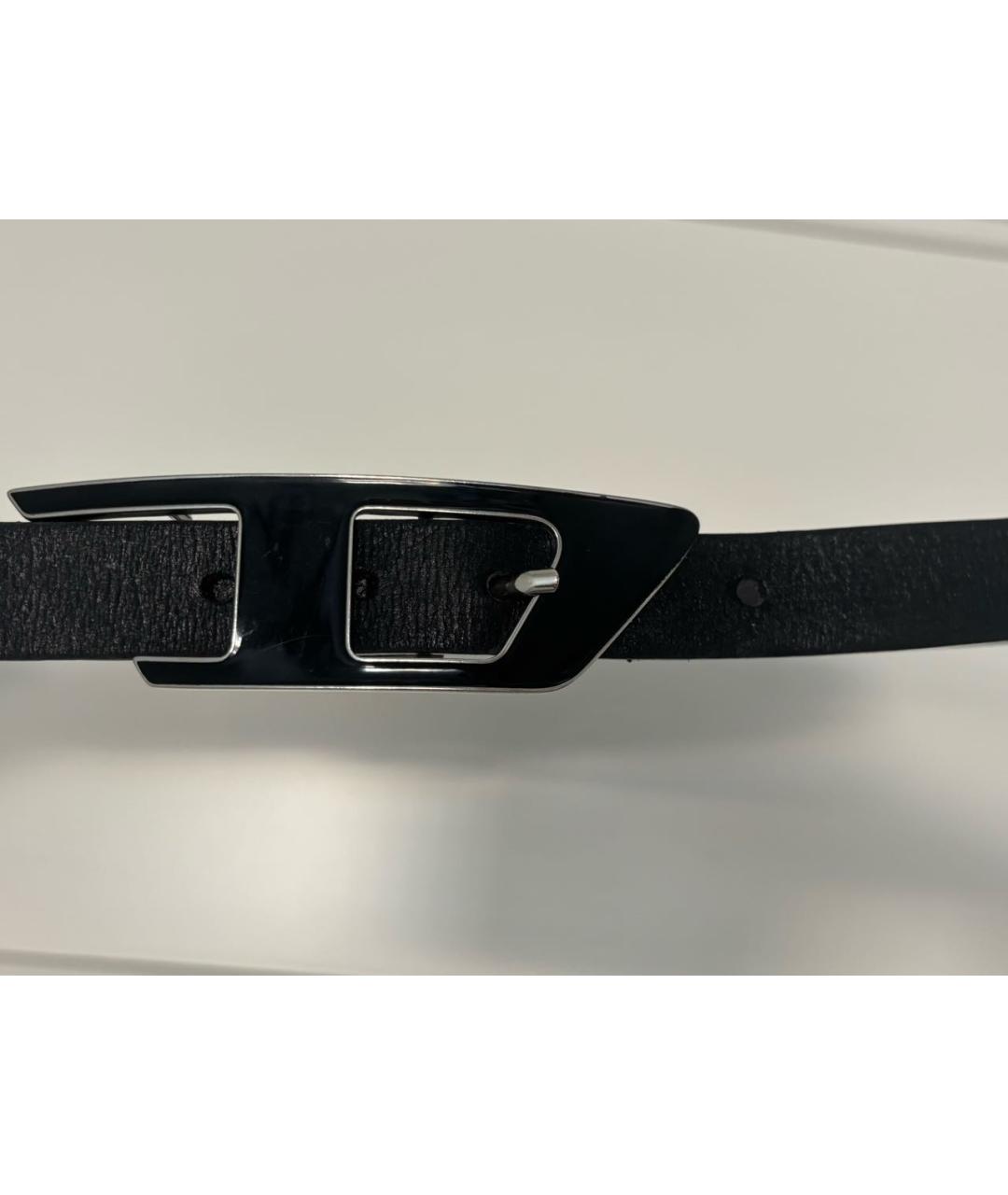 DIESEL Черный кожаный ремень, фото 5