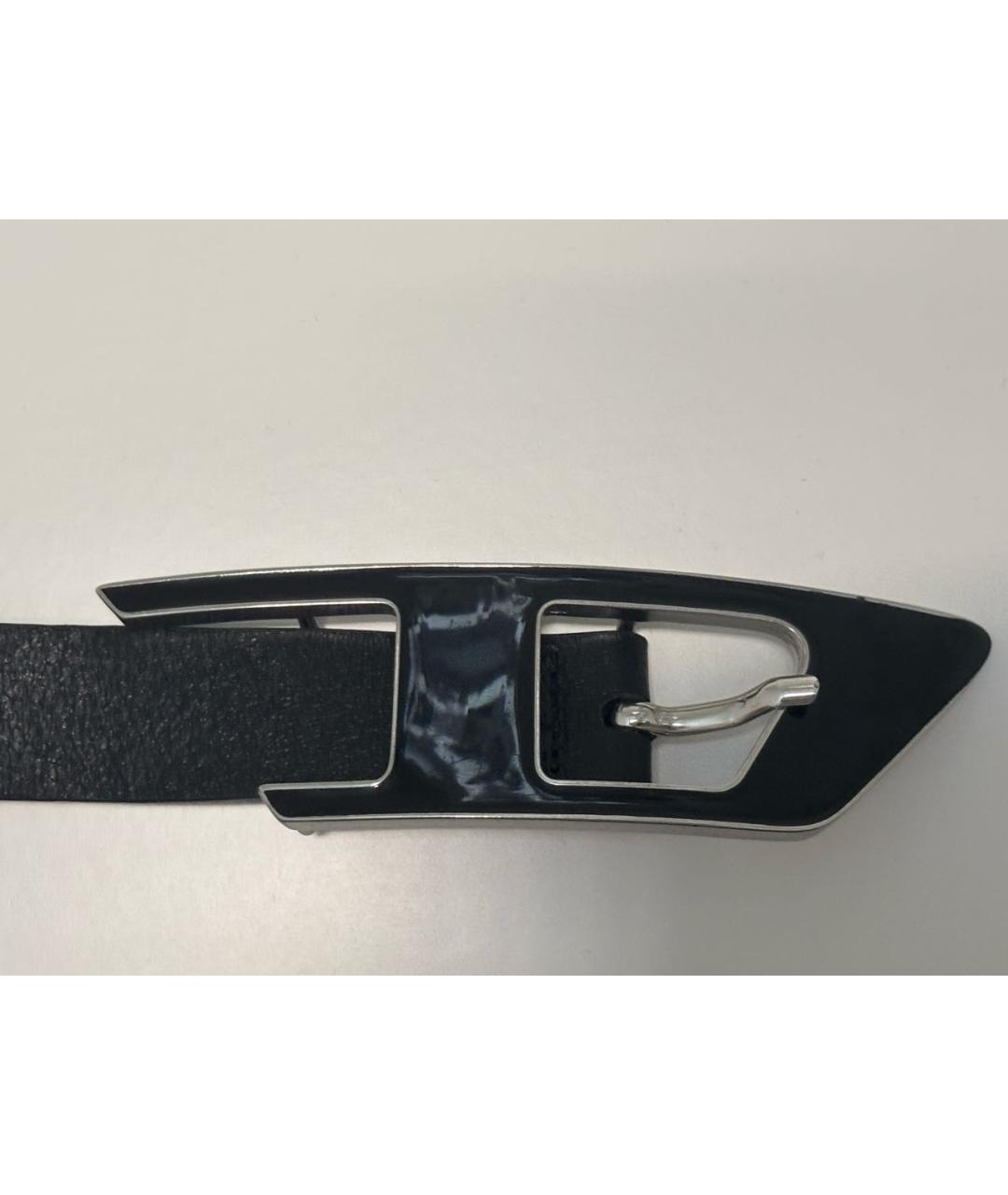DIESEL Черный кожаный ремень, фото 2
