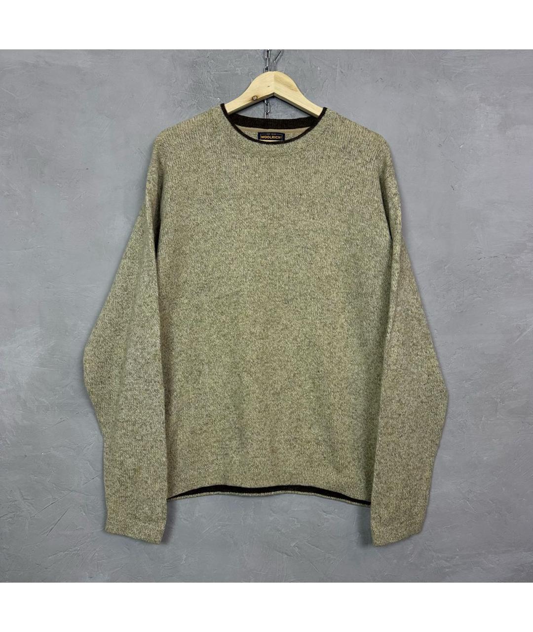 WOOLRICH Бежевый шерстяной джемпер / свитер, фото 2