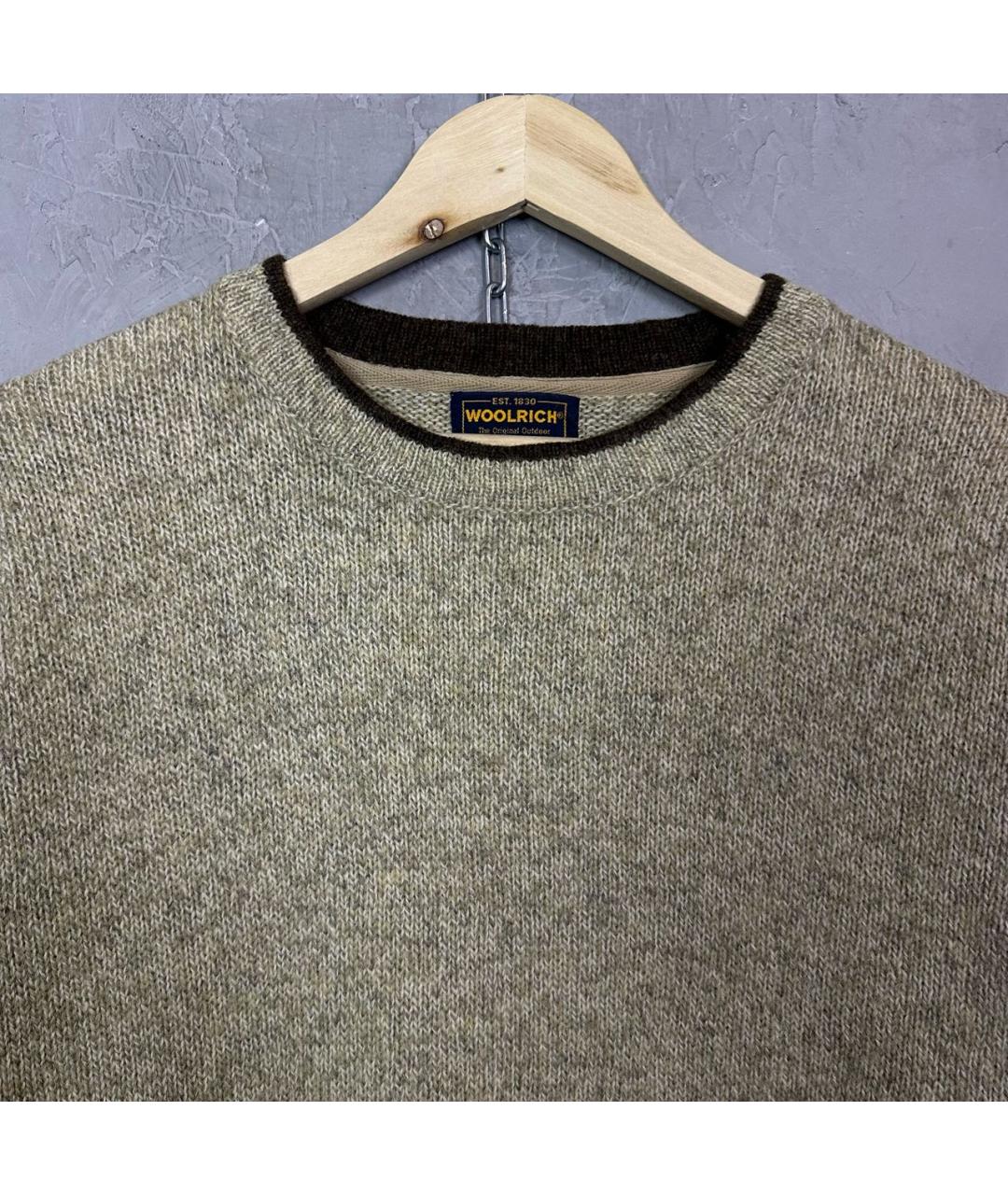 WOOLRICH Бежевый шерстяной джемпер / свитер, фото 3