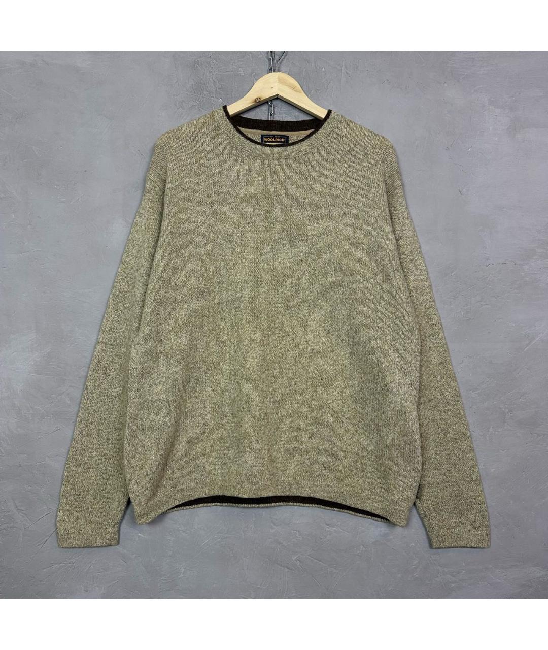 WOOLRICH Бежевый шерстяной джемпер / свитер, фото 7