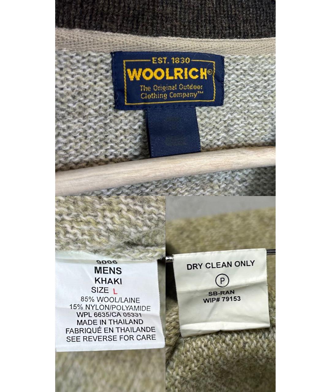 WOOLRICH Бежевый шерстяной джемпер / свитер, фото 6