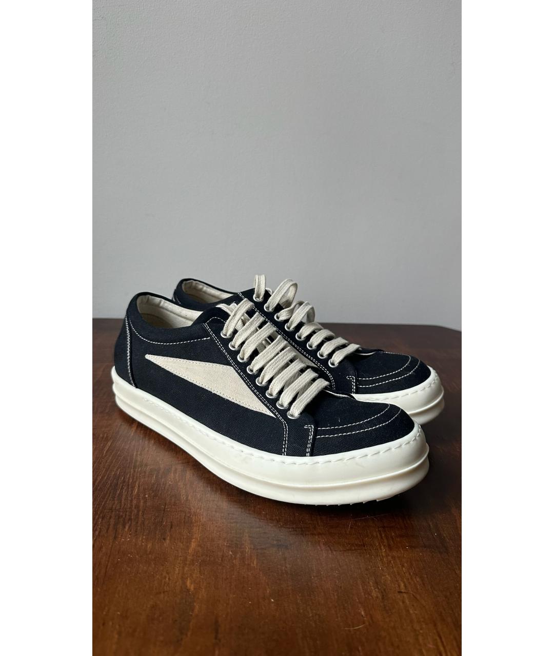 RICK OWENS DRKSHDW Черные замшевые кеды, фото 2