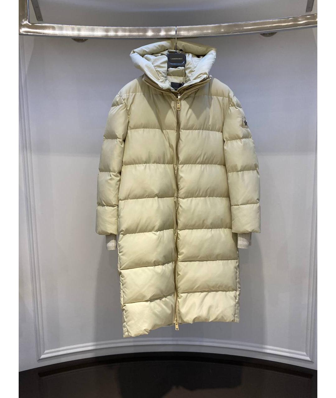 LORENA ANTONIAZZI Бежевый полиэстеровый пуховик, фото 3