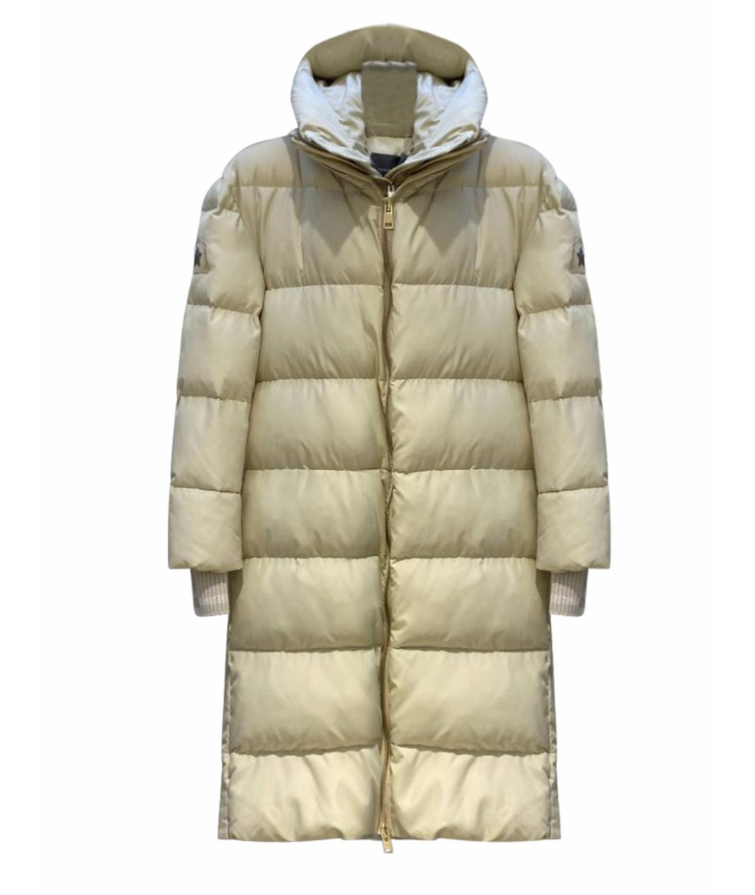 LORENA ANTONIAZZI Бежевый полиэстеровый пуховик, фото 1