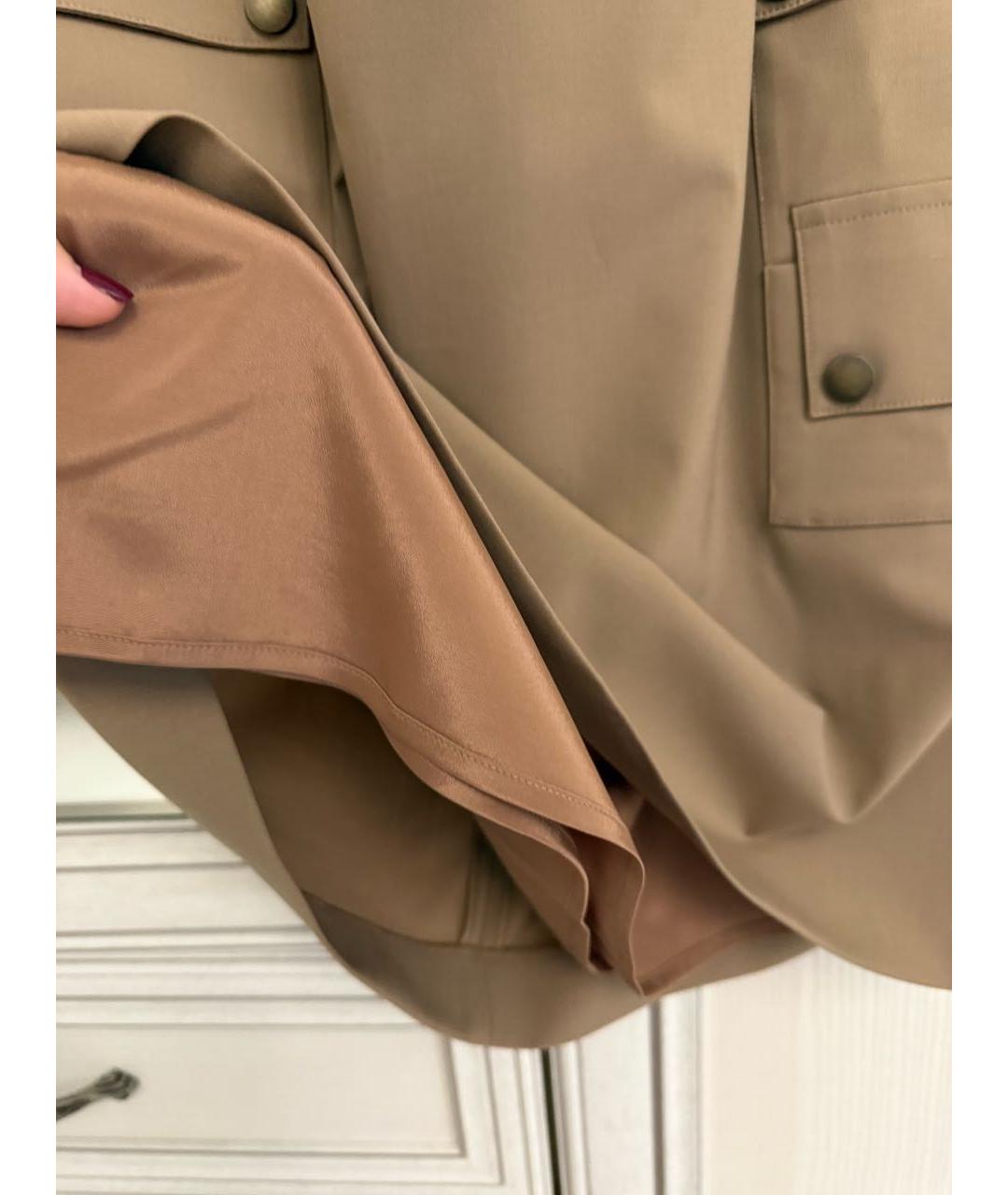 MAX MARA Бежевая шерстяная юбка миди, фото 8