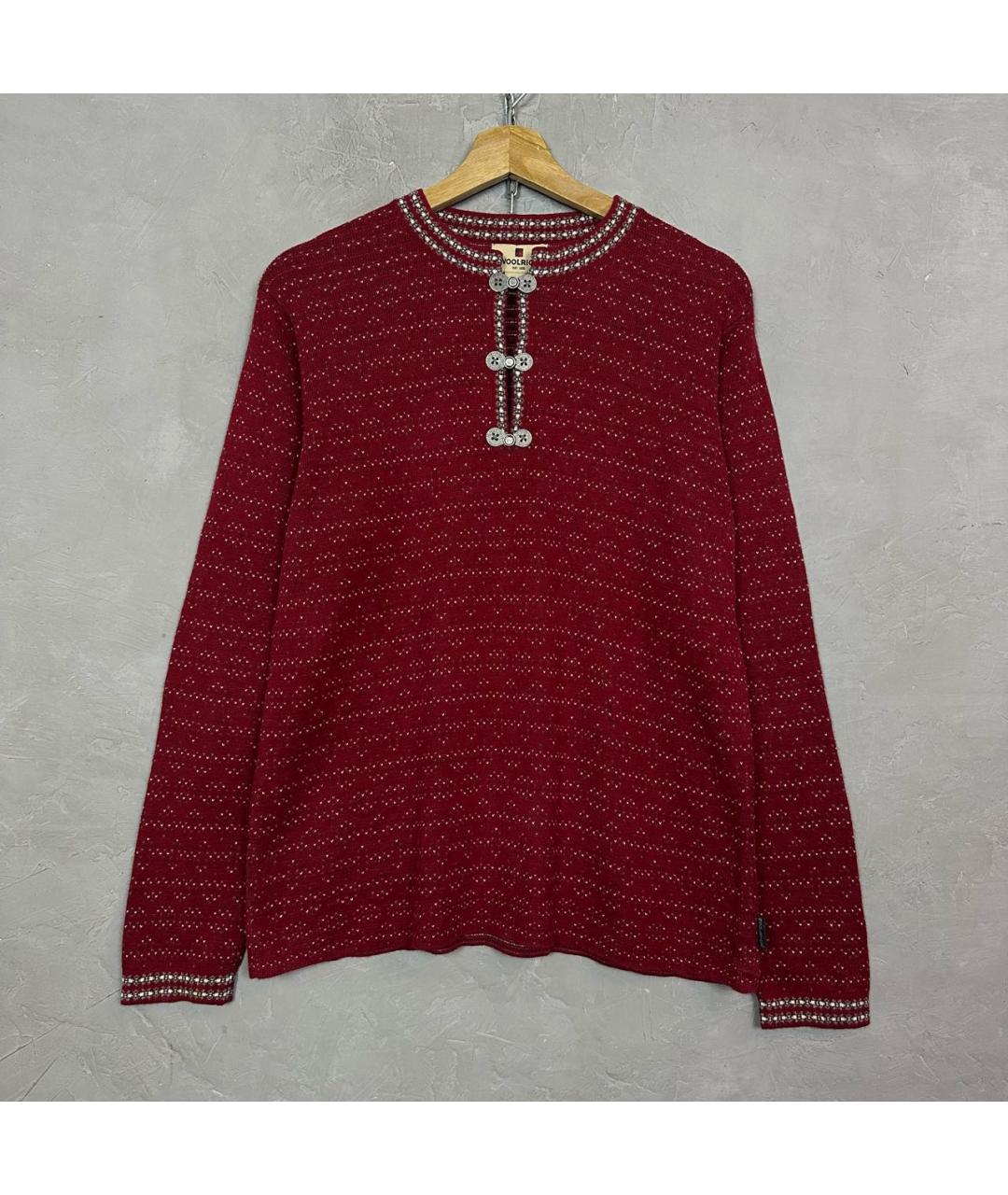 WOOLRICH Бордовый хлопковый джемпер / свитер, фото 7