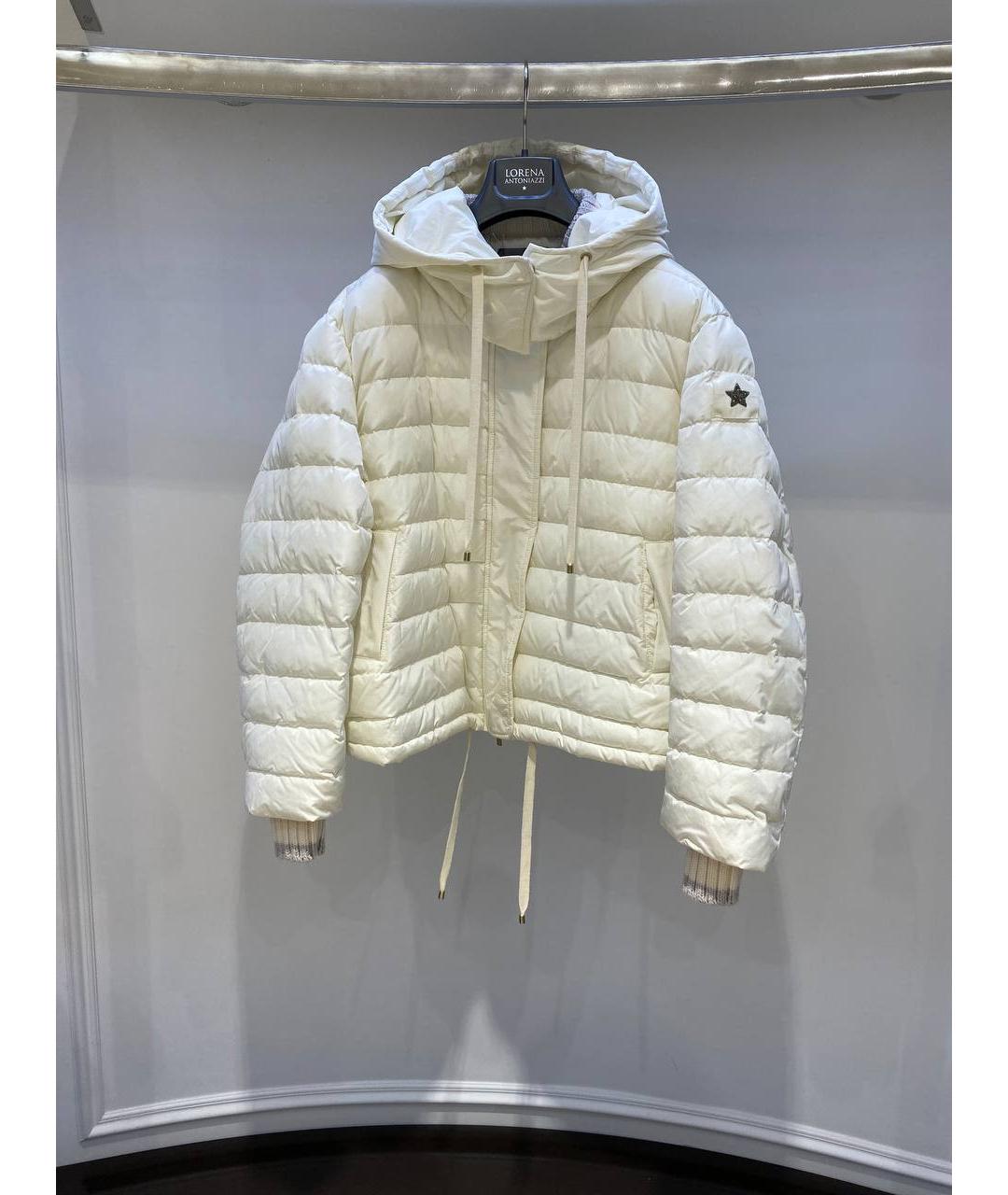 LORENA ANTONIAZZI Белый полиэстеровый пуховик, фото 3