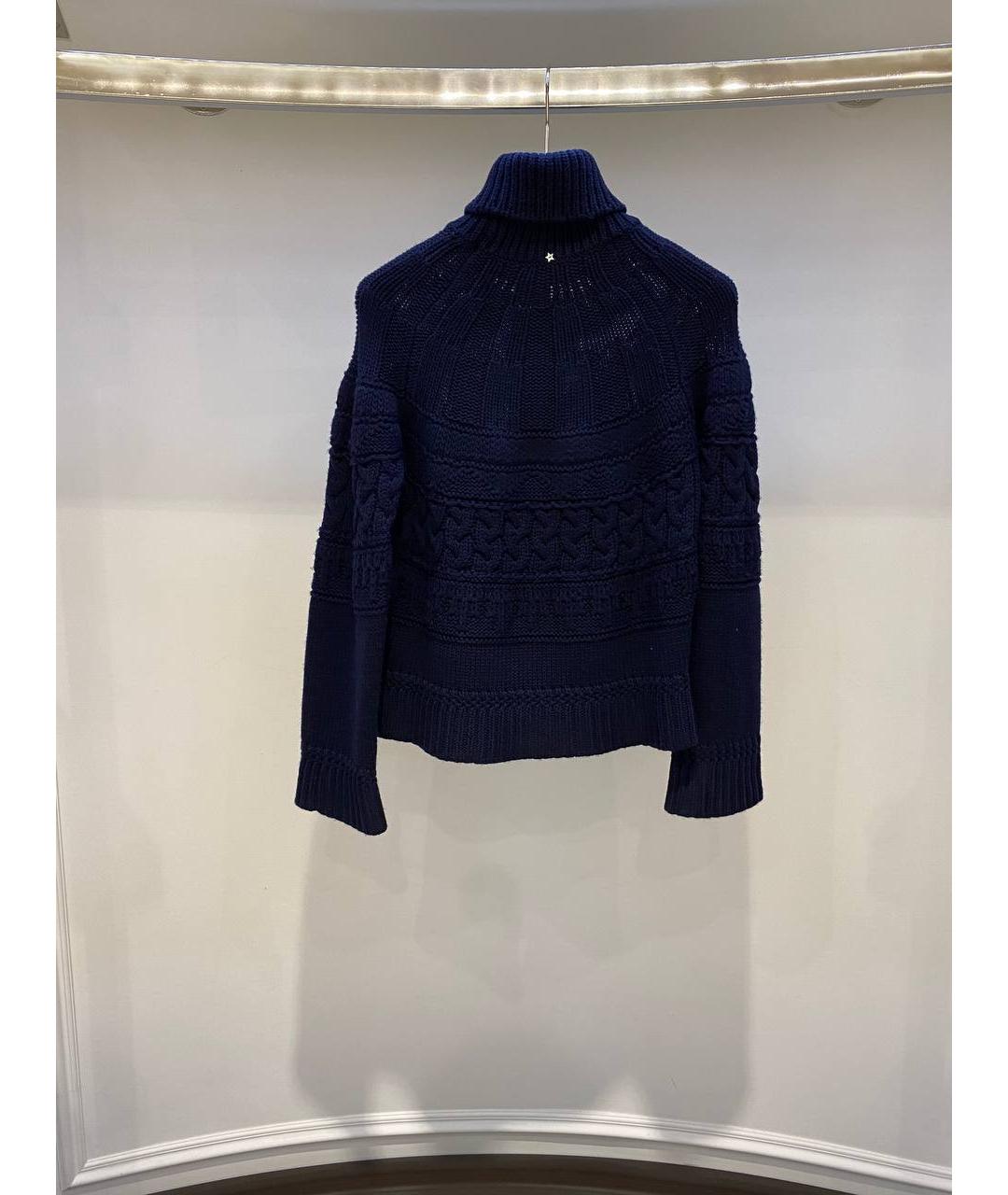 LORENA ANTONIAZZI Темно-синий шерстяной джемпер / свитер, фото 2