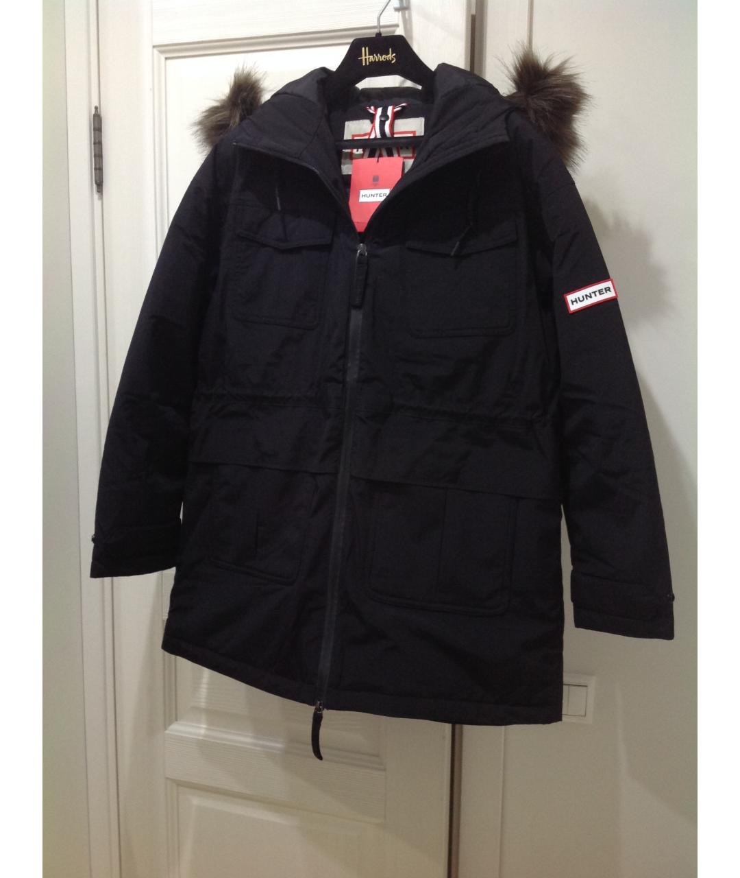 HUNTER Черный полиамидовый пуховик, фото 3