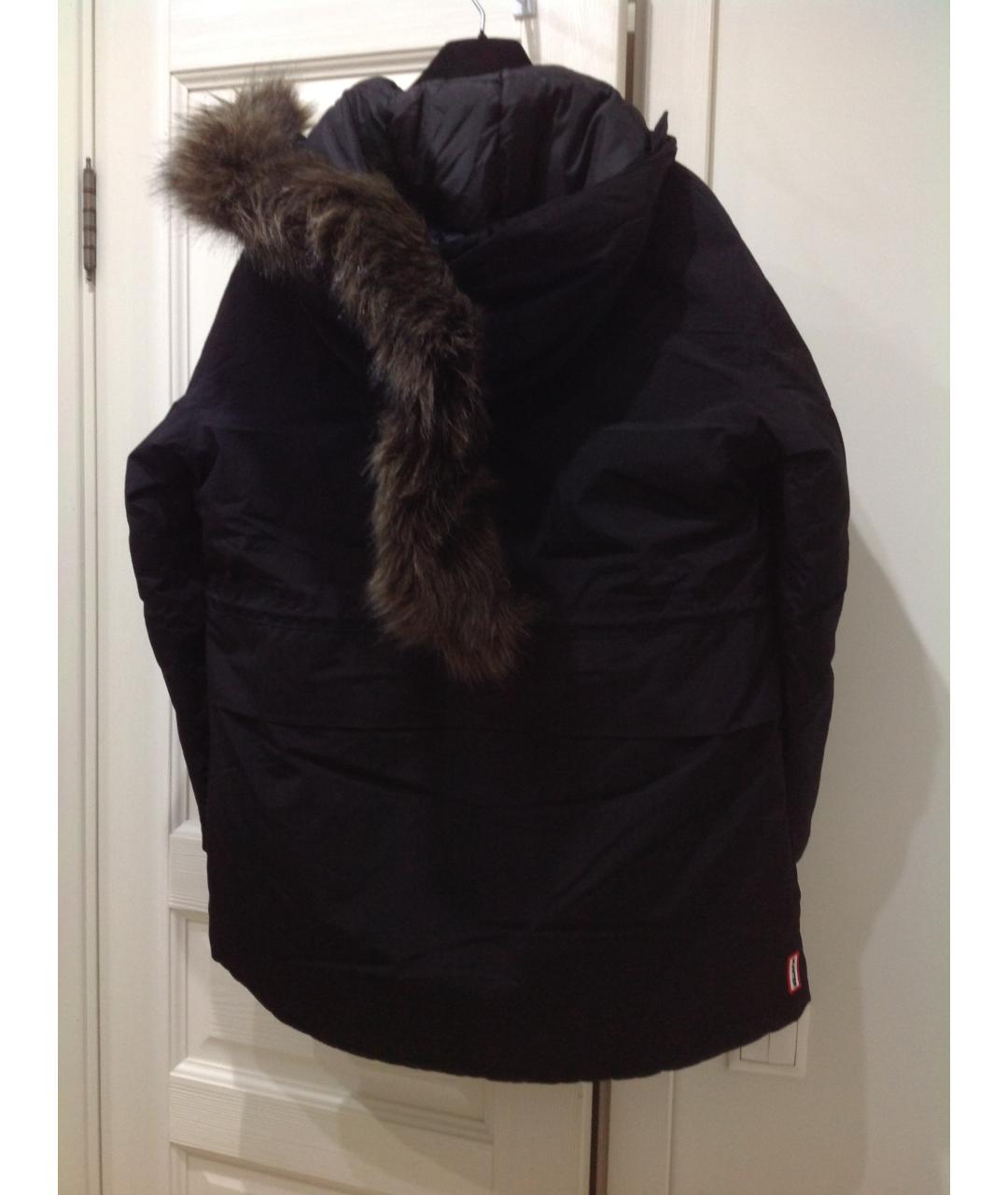 HUNTER Черный полиамидовый пуховик, фото 8