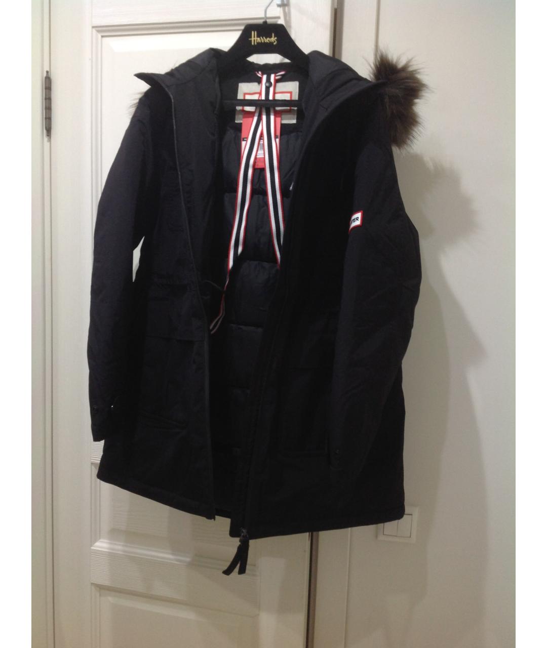 HUNTER Черный полиамидовый пуховик, фото 9