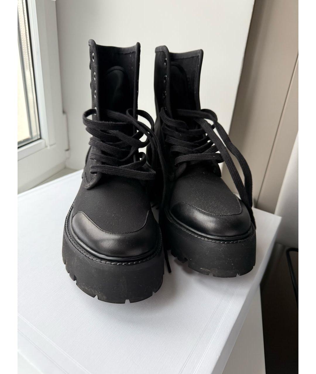 CELINE Черные текстильные ботинки, фото 4