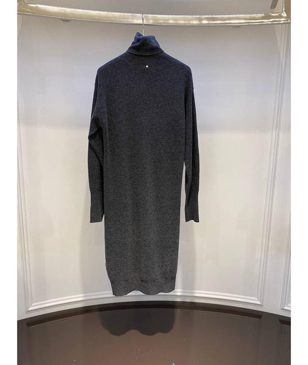 LORENA ANTONIAZZI Серое шерстяное повседневное платье, фото 2