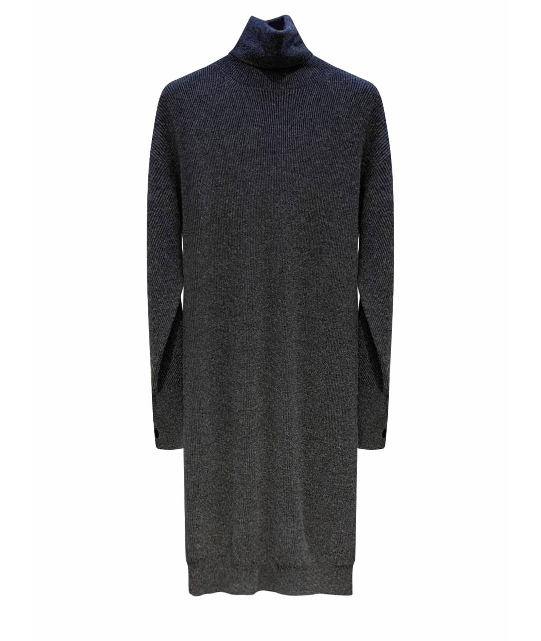LORENA ANTONIAZZI Серое шерстяное повседневное платье, фото 1