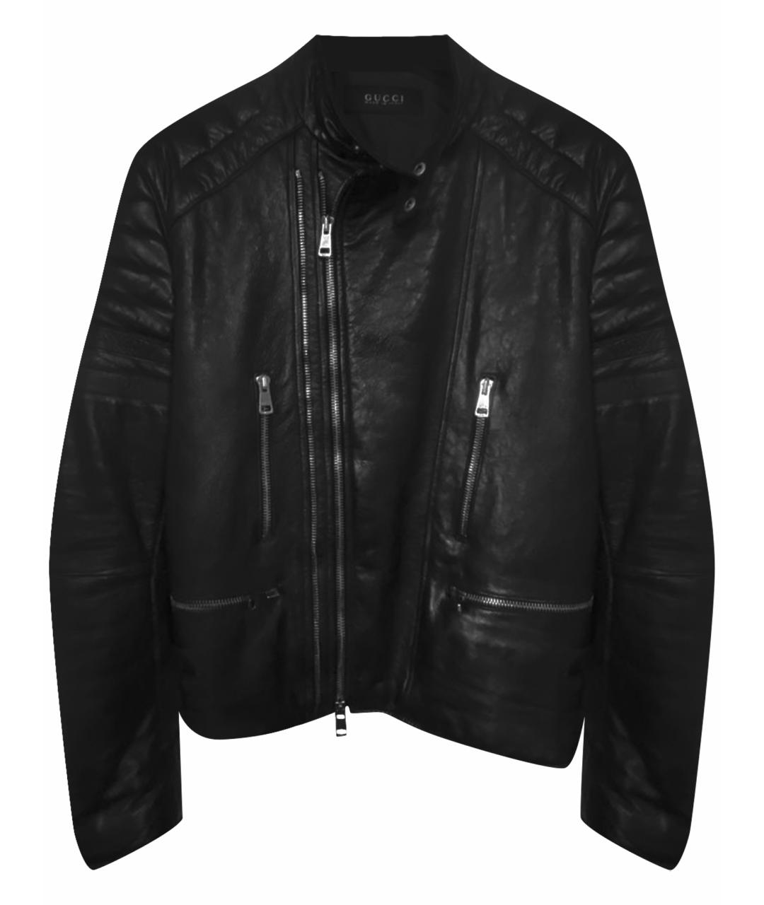 GUCCI Черная кожаная куртка, фото 1