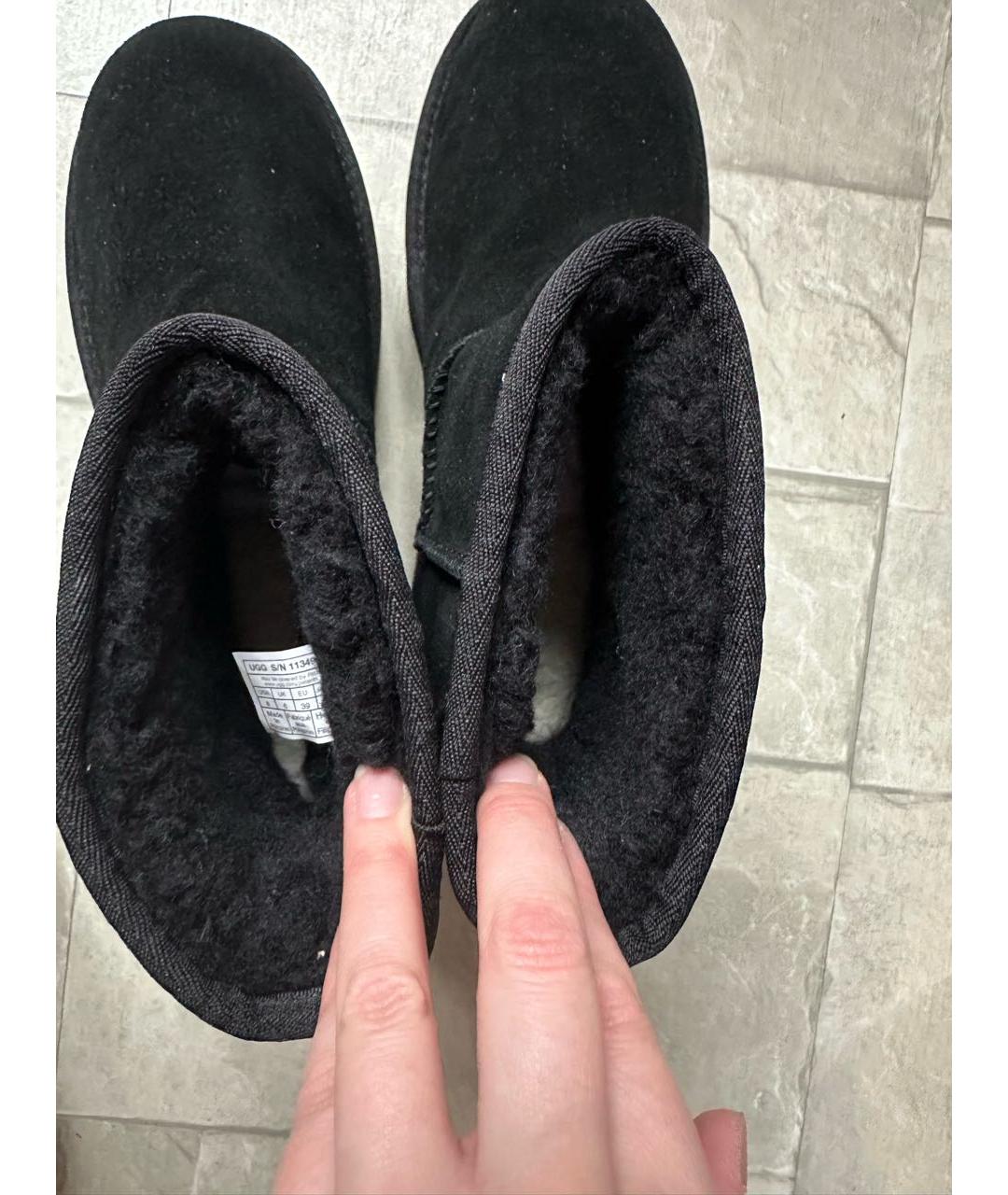 UGG AUSTRALIA Черные замшевые ботинки, фото 7