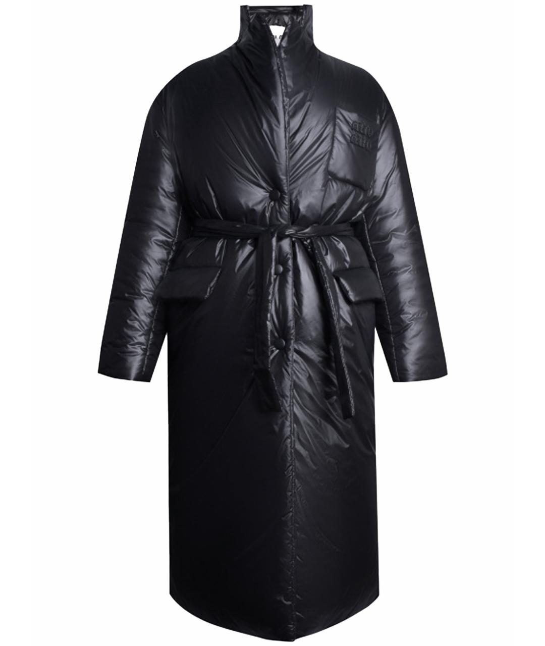 MIU MIU Черный полиамидовый пуховик, фото 1