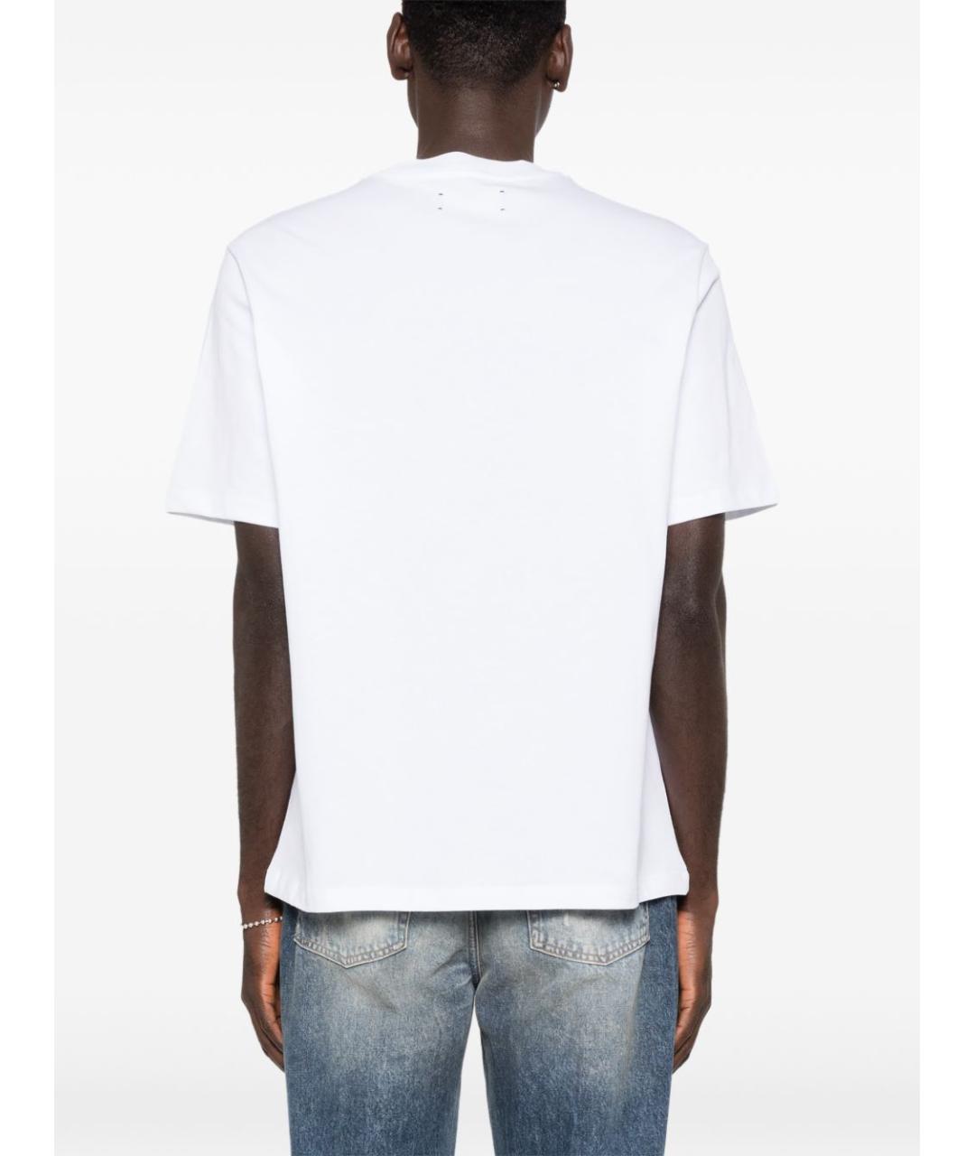 AMIRI Белая хлопковая футболка, фото 4