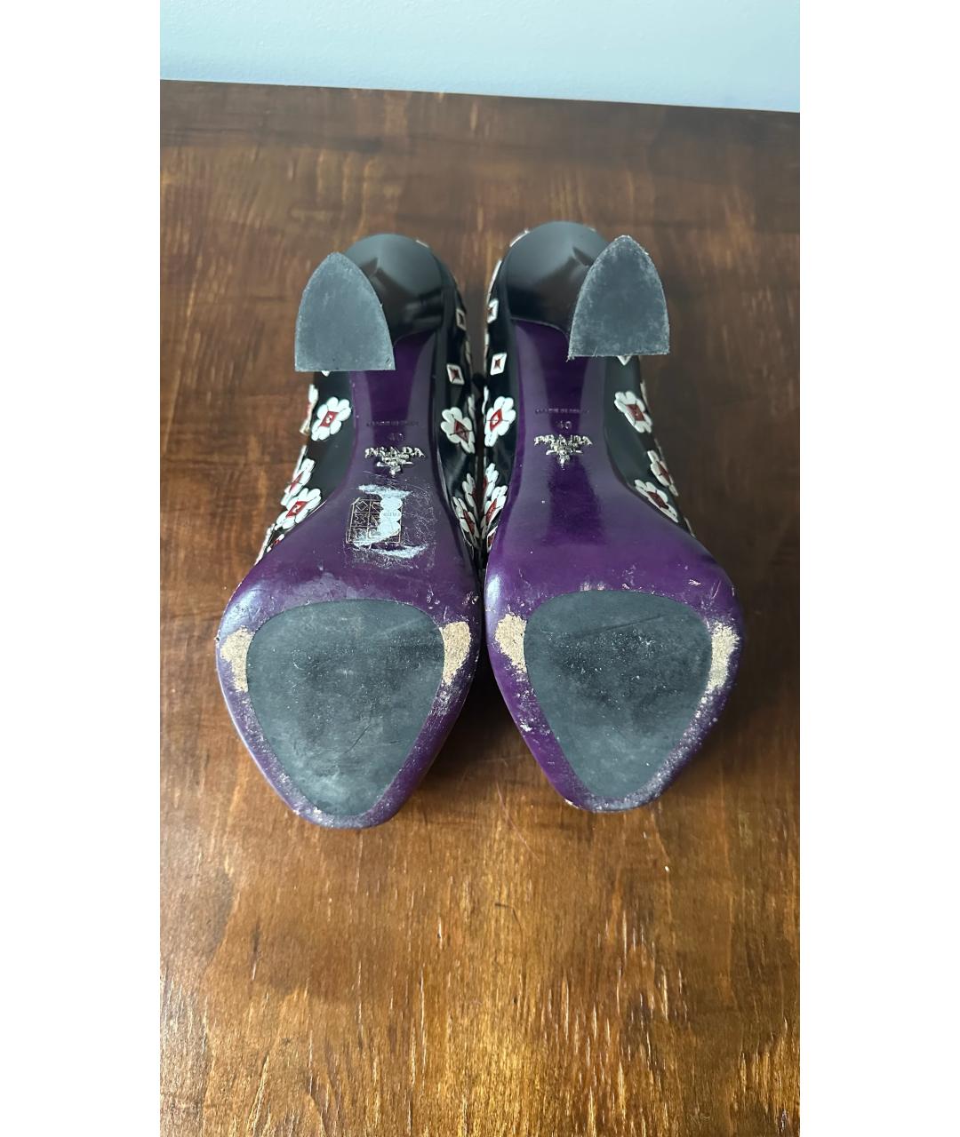 PRADA Черные кожаные туфли, фото 4