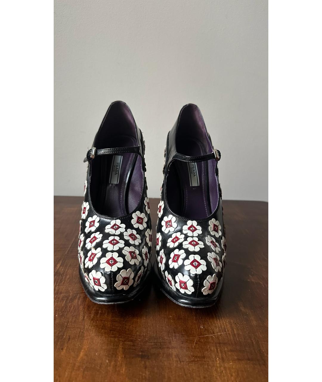 PRADA Черные кожаные туфли, фото 2