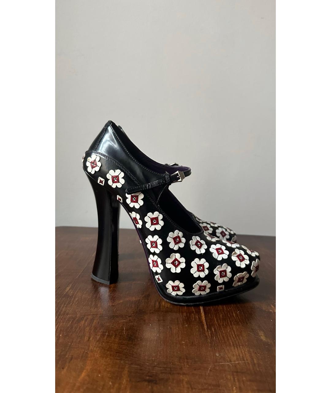 PRADA Черные кожаные туфли, фото 6