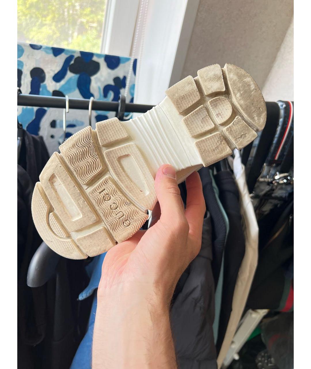 GUCCI Белые текстильные кроссовки, фото 7