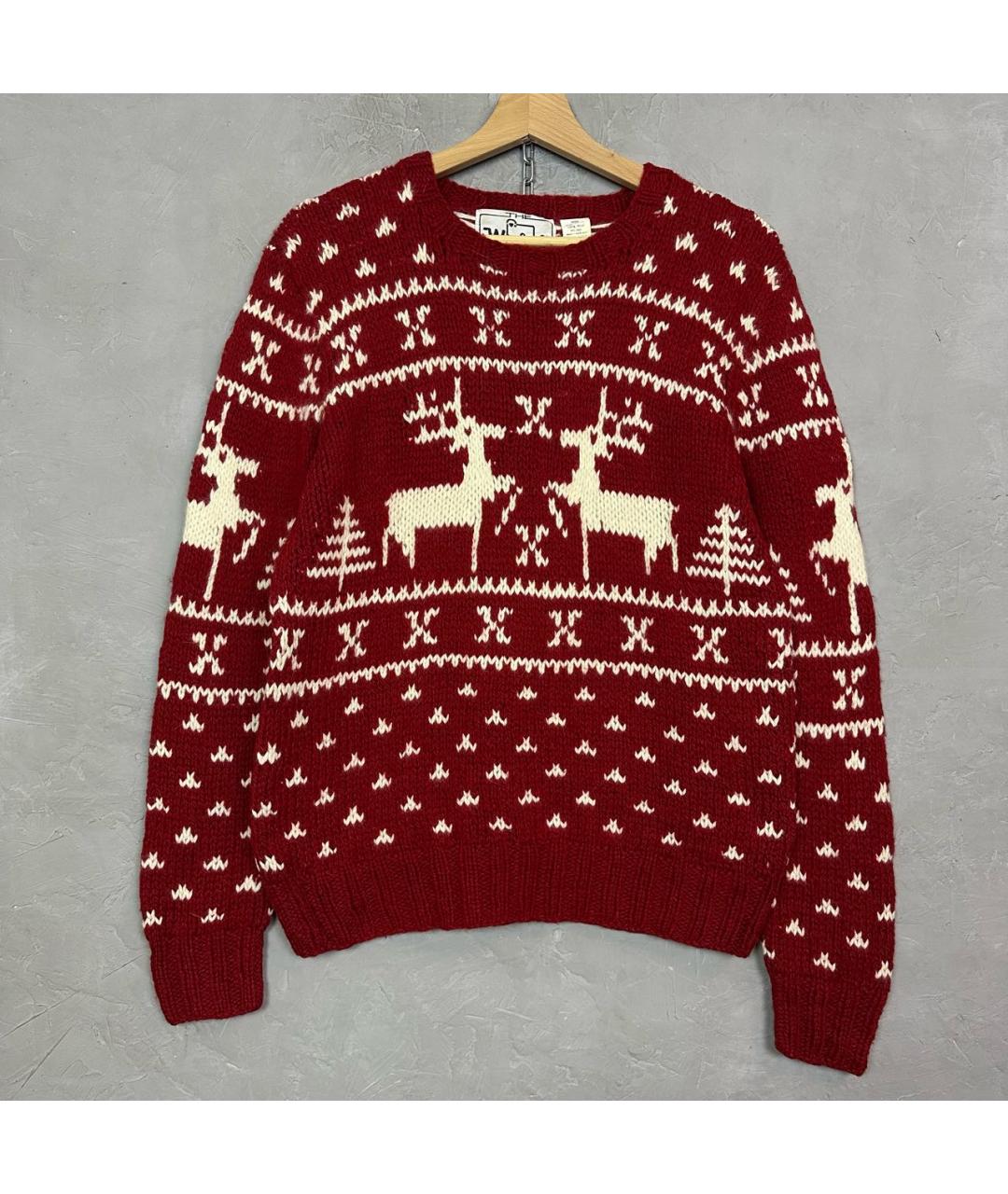 WOOLRICH Красный шерстяной джемпер / свитер, фото 9